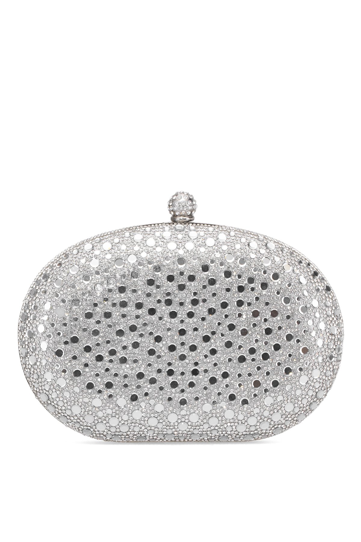 Guja 25KC1288 Kadın Taşlı Kutu El Çantası Gümüş