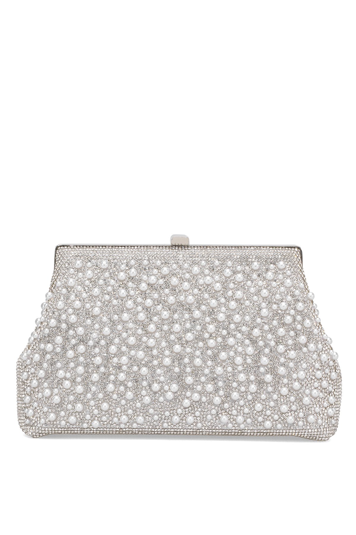 Guja 25KC1293 Kadın Taşlı El Çantası Gümüş