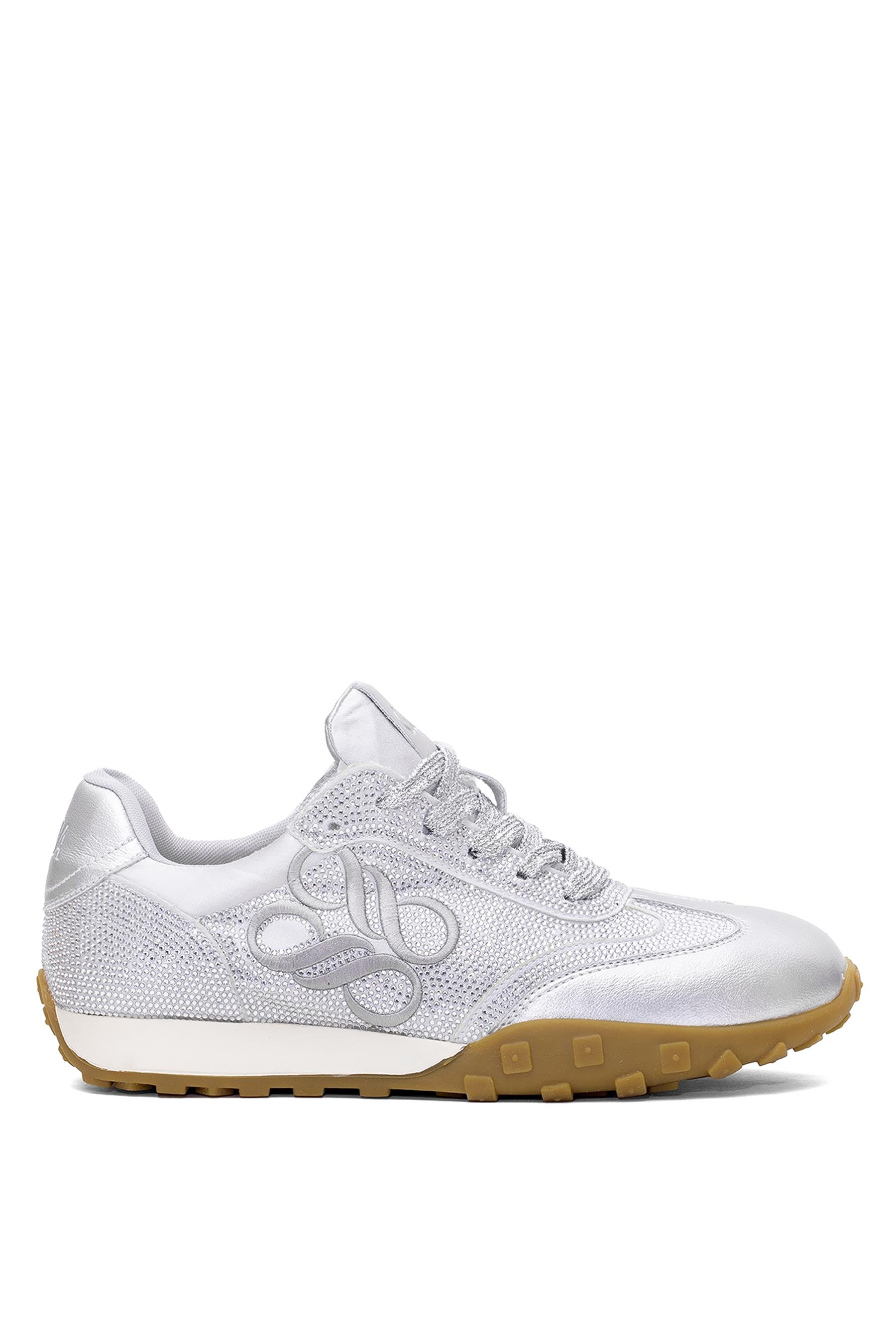 Guja 25Y318 Kadın Taşlı Yürüyüş Ayakkabısı Gümüş