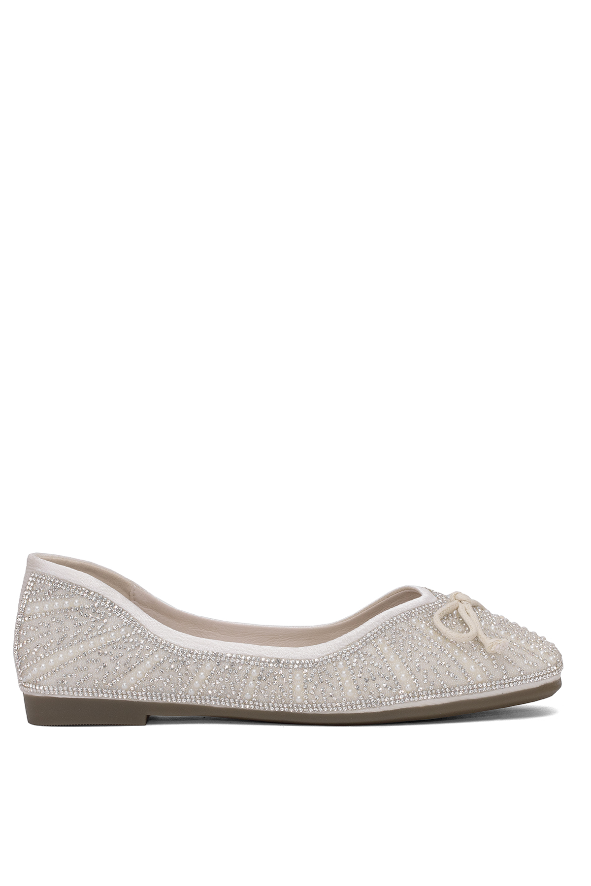 Guja 25Y377-2 Kadın Taşlı Babet Gümüş