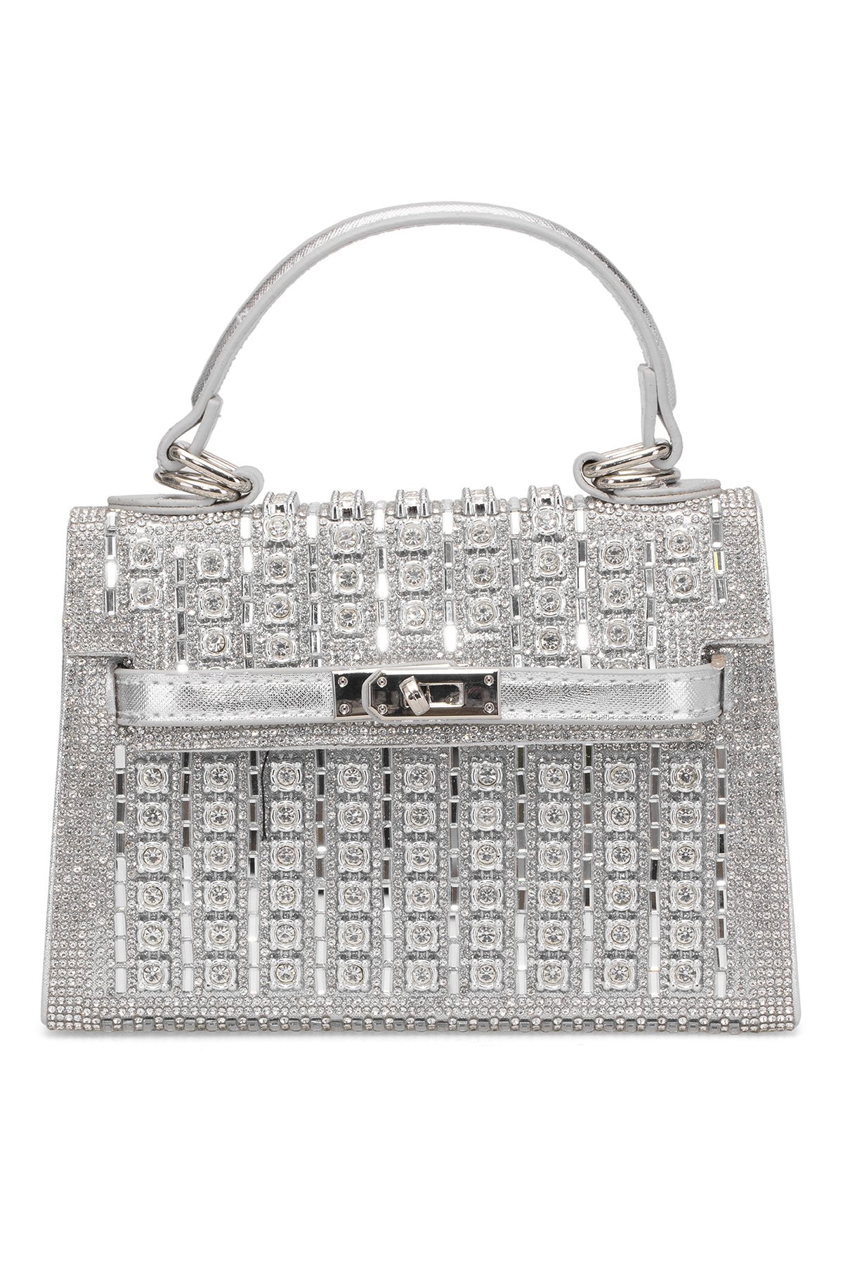 Guja 25YG585 Kadın Taşlı El Çantası Gümüş