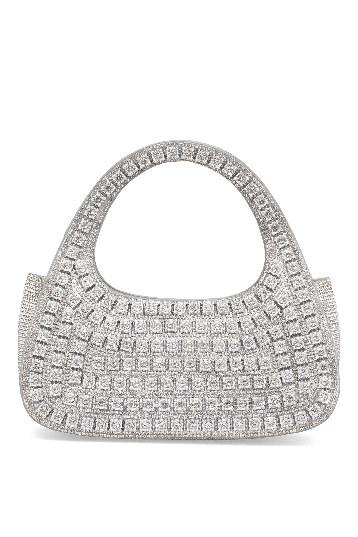 Guja 25YG586 Kadın Taşlı El Çantası Gümüş