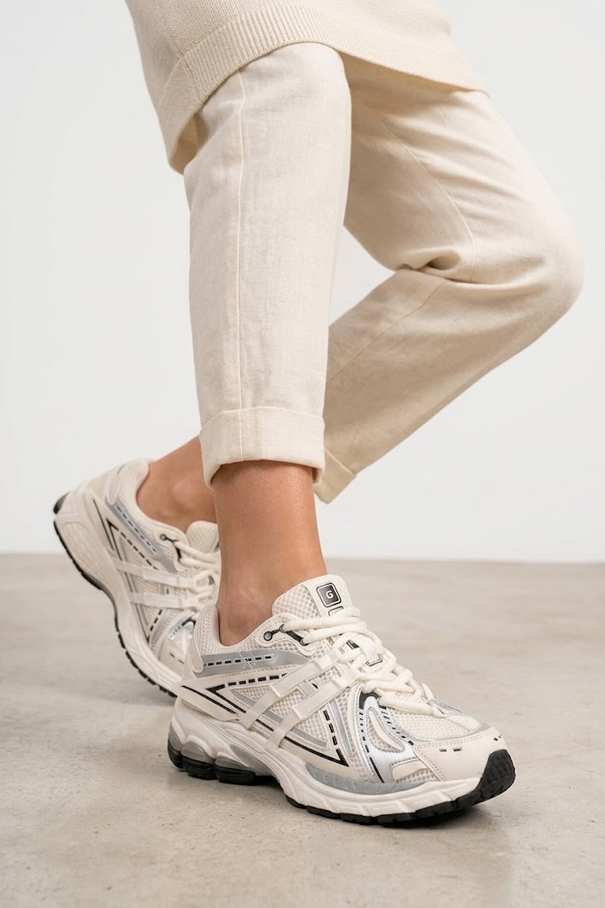 Guja 26Y321 Kadın Klasik Sneaker Krem