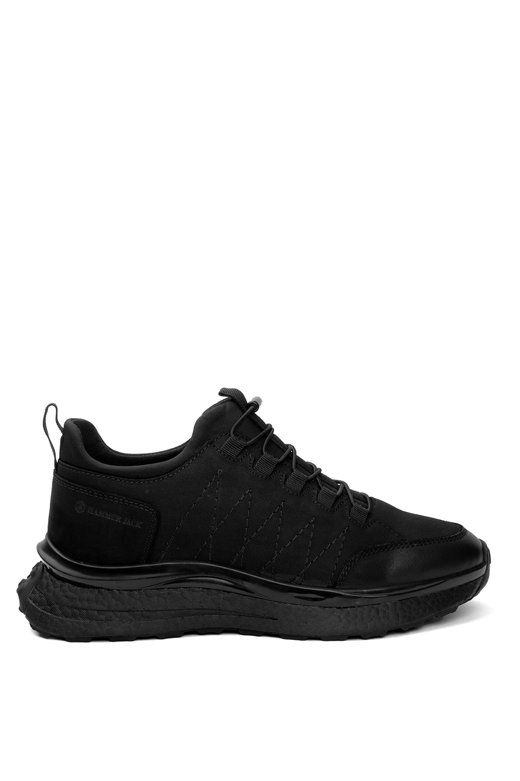 Hammer Jack 102 24822-M Dobb Erkek Hakiki Deri Klasik Sneaker Siyah