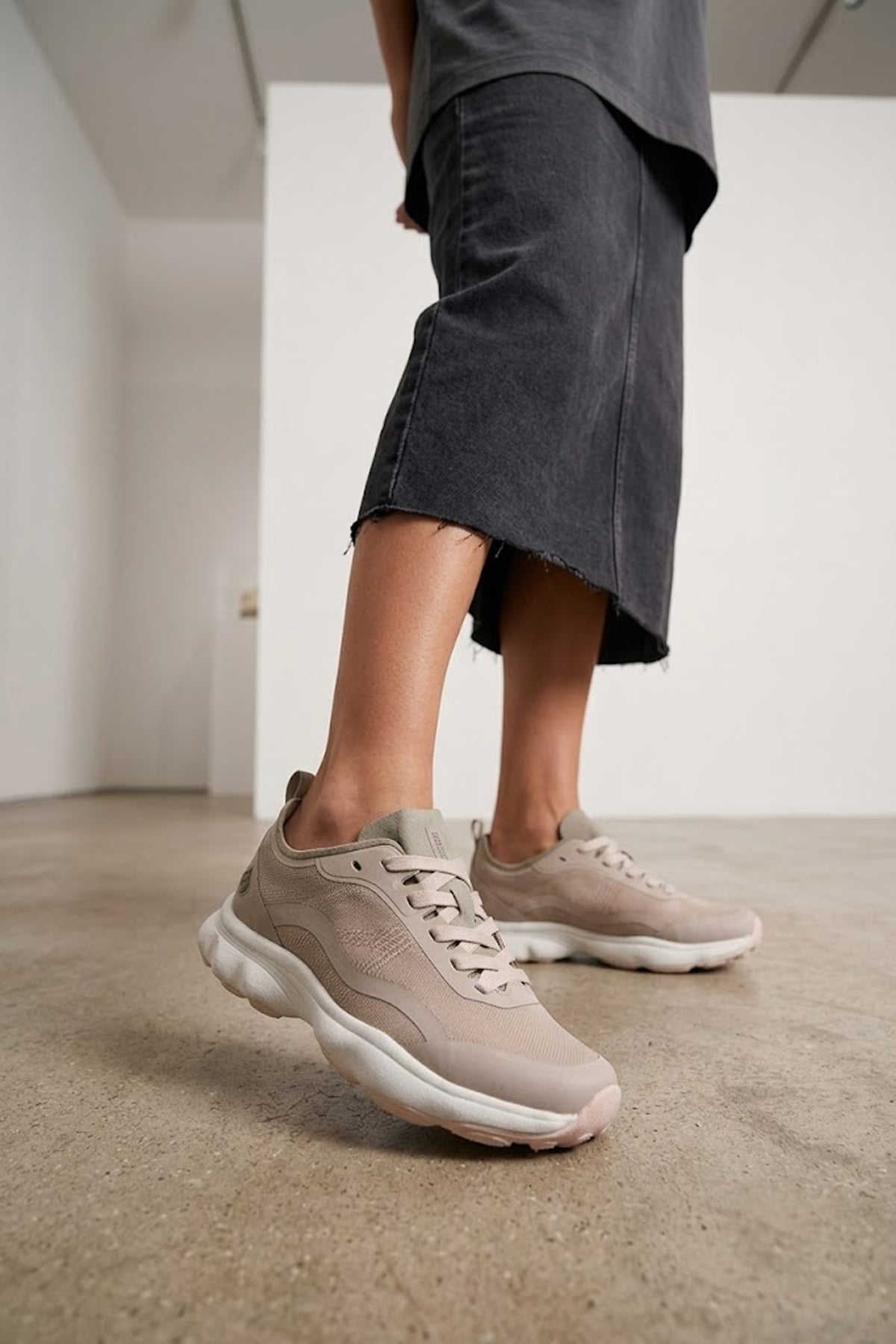 Humtto 160-360519B Kadın Klasik Sneaker Bej
