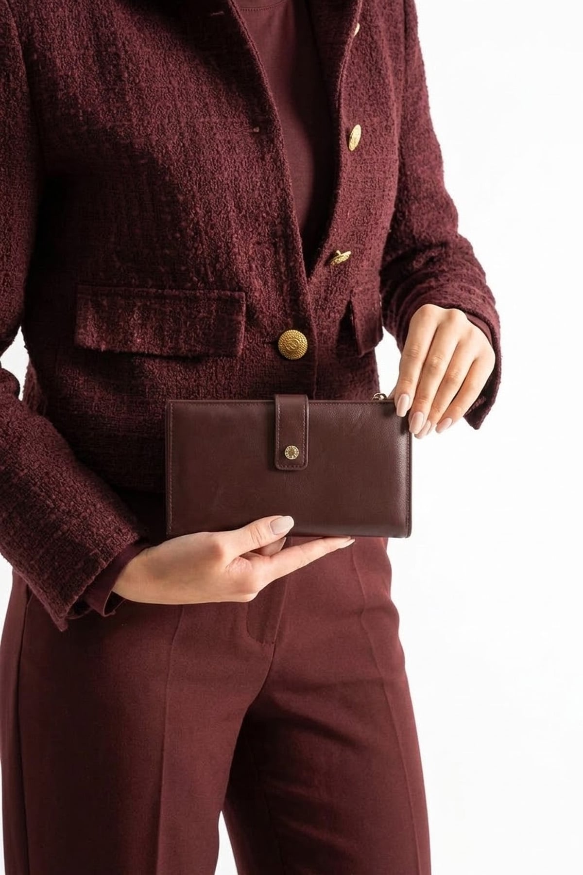 Jacquline CLCZ049C Kadın Cüzdan Bordo
