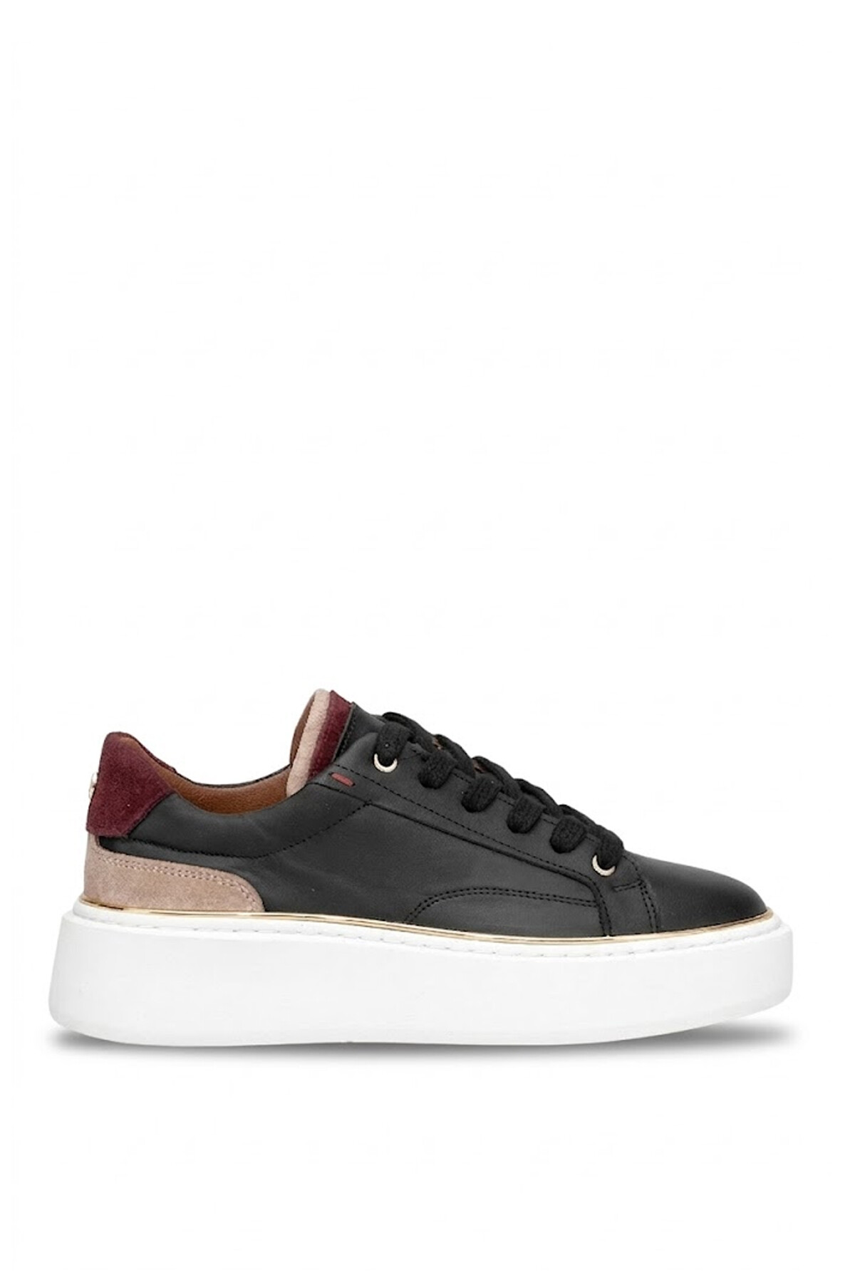 John Richardo 1247 Kadın Hakiki Deri Klasik Sneaker Siyah