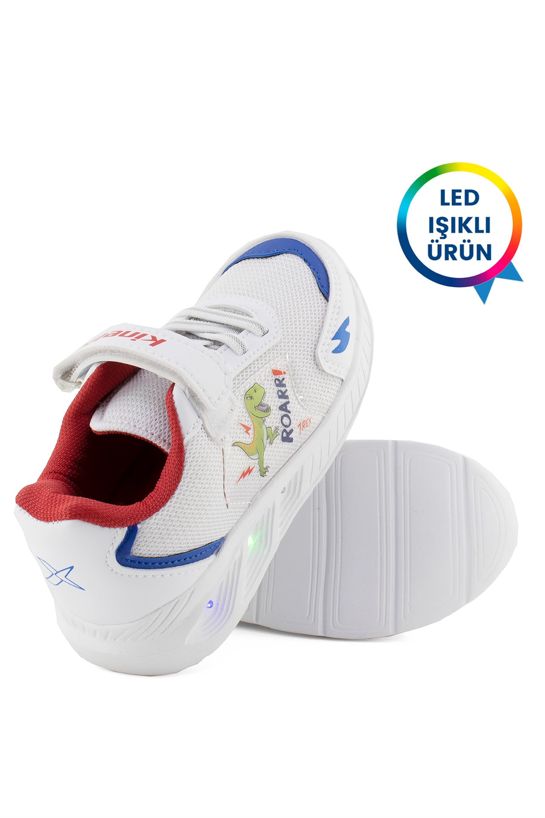 Kinetix 101332410 Elio Erkek Çocuk Spor Ayakkabı Beyaz - Mavi - Ayakkabı  Fuarı Elit