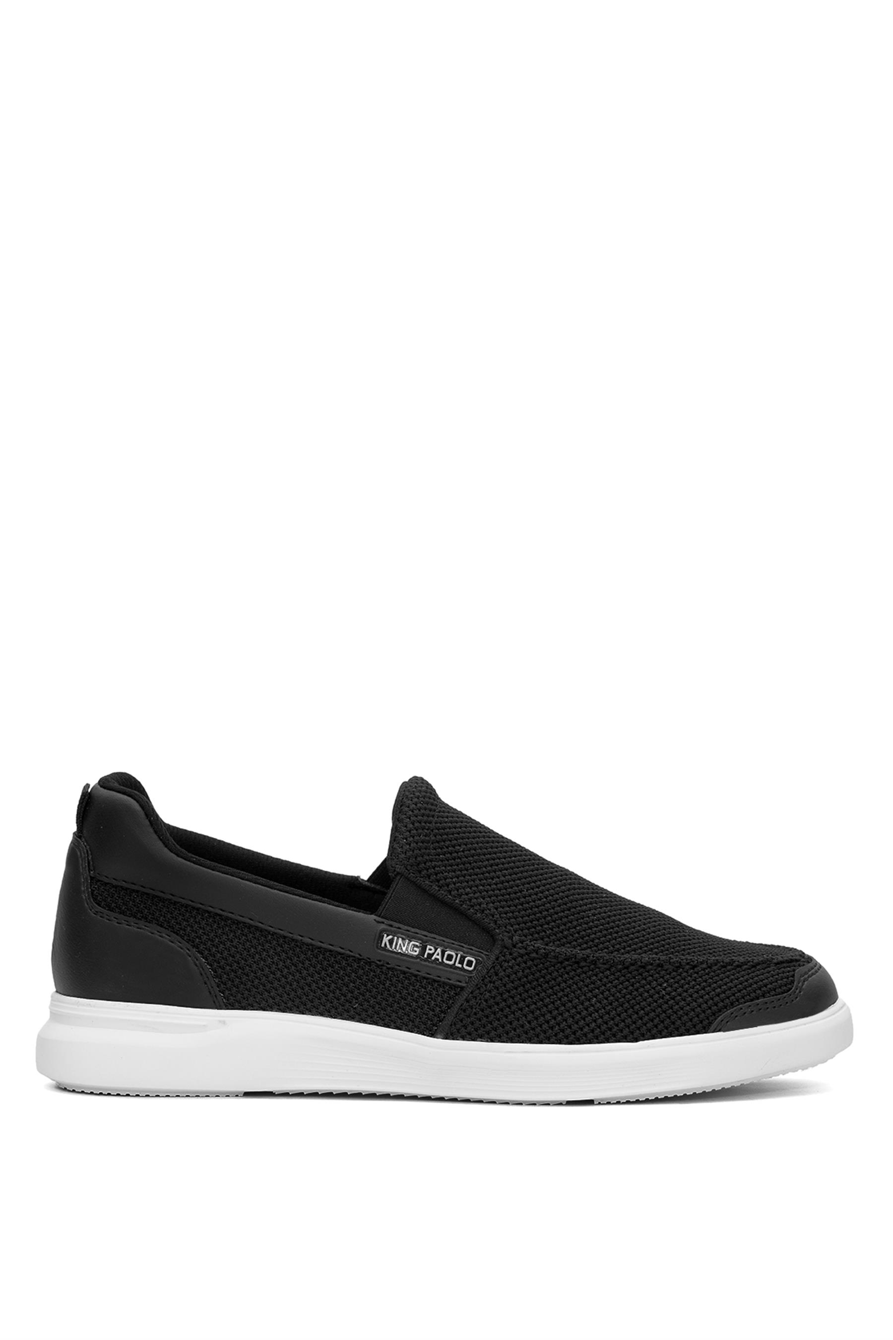 King Paolo F1182 Loafer Krakers Erkek Memory Foam Yürüyüş Ayakkabısı Siyah