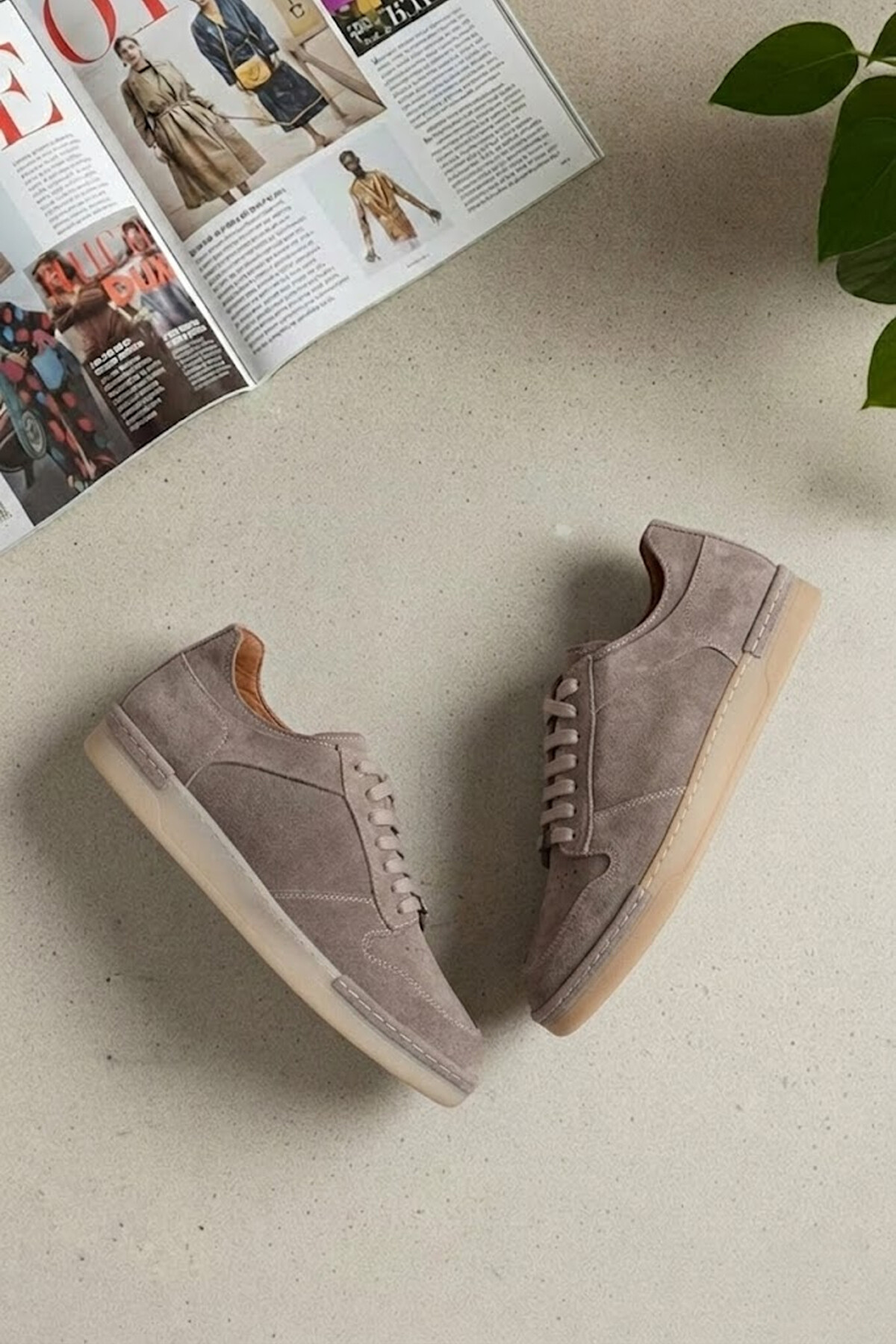 Luciano Bellini 26K-C27701 Formal Erkek Klasik Sneaker Vizon