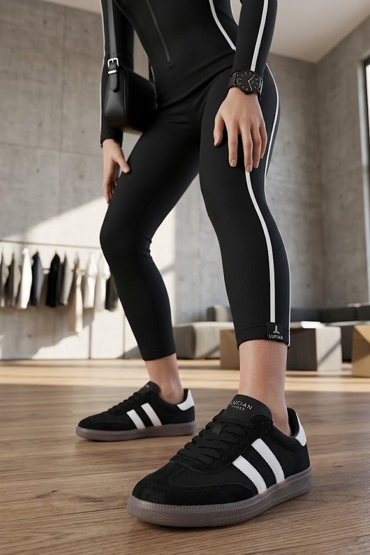 Lufian 121230066 Lenora Kadın Klasik Sneaker Siyah