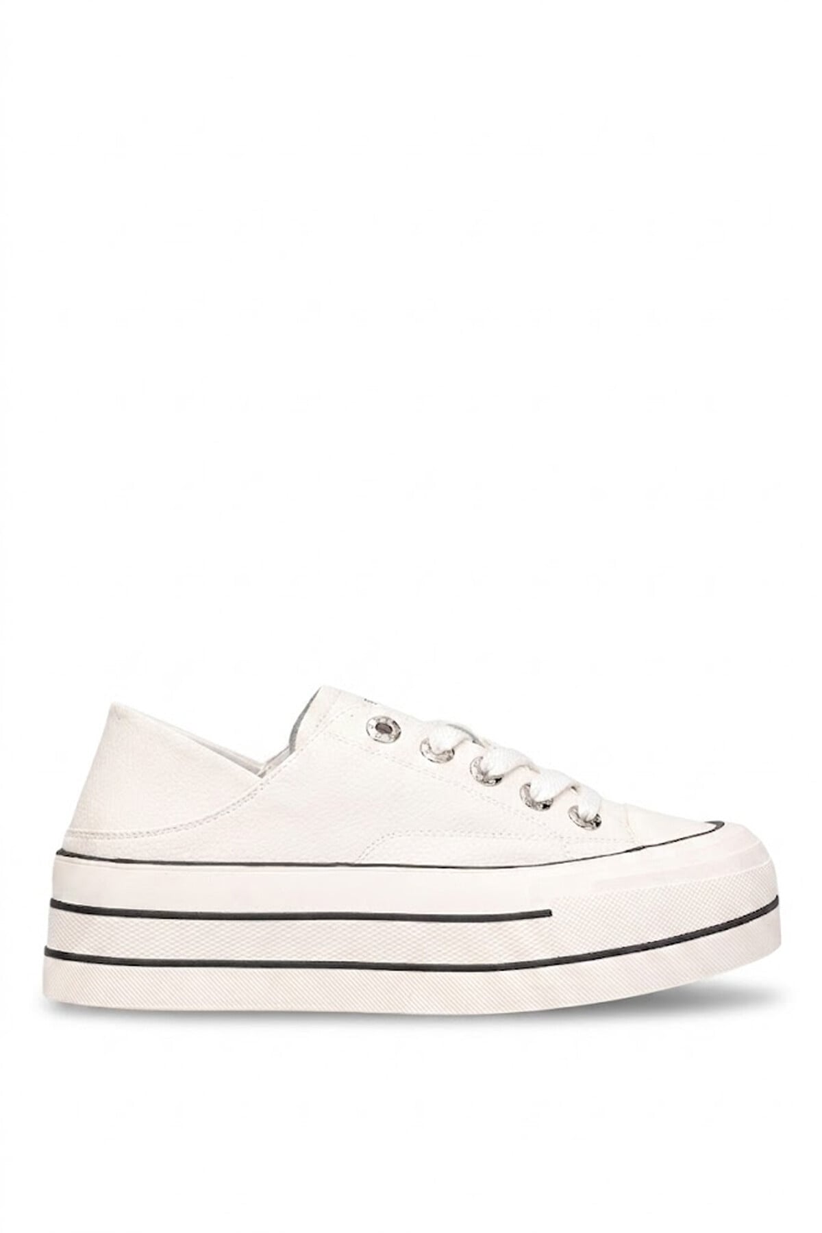 Lufian 121230091 Pamela Kadın Hakiki Deri Klasik Sneaker Beyaz