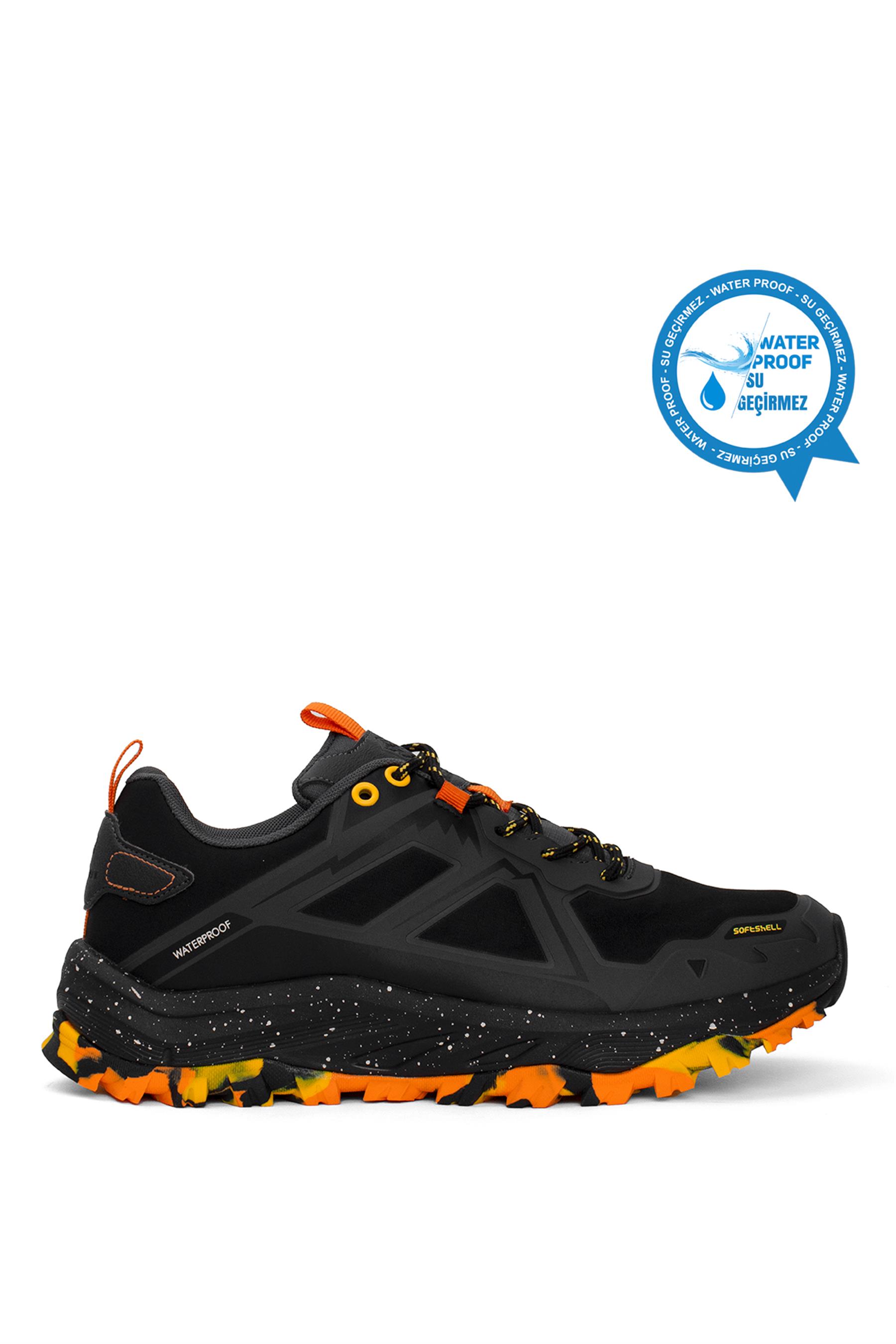 Lumberjack 101386610 Dallas Erkek Outdoor Ayakkabı Siyah - Turuncu