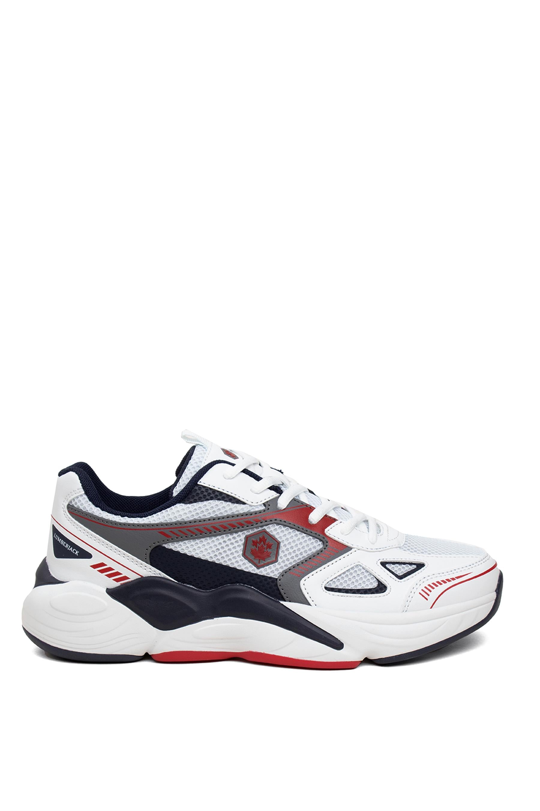 Lumberjack 101498145 Tech Erkek Klasik Sneaker Beyaz - Kırmızı