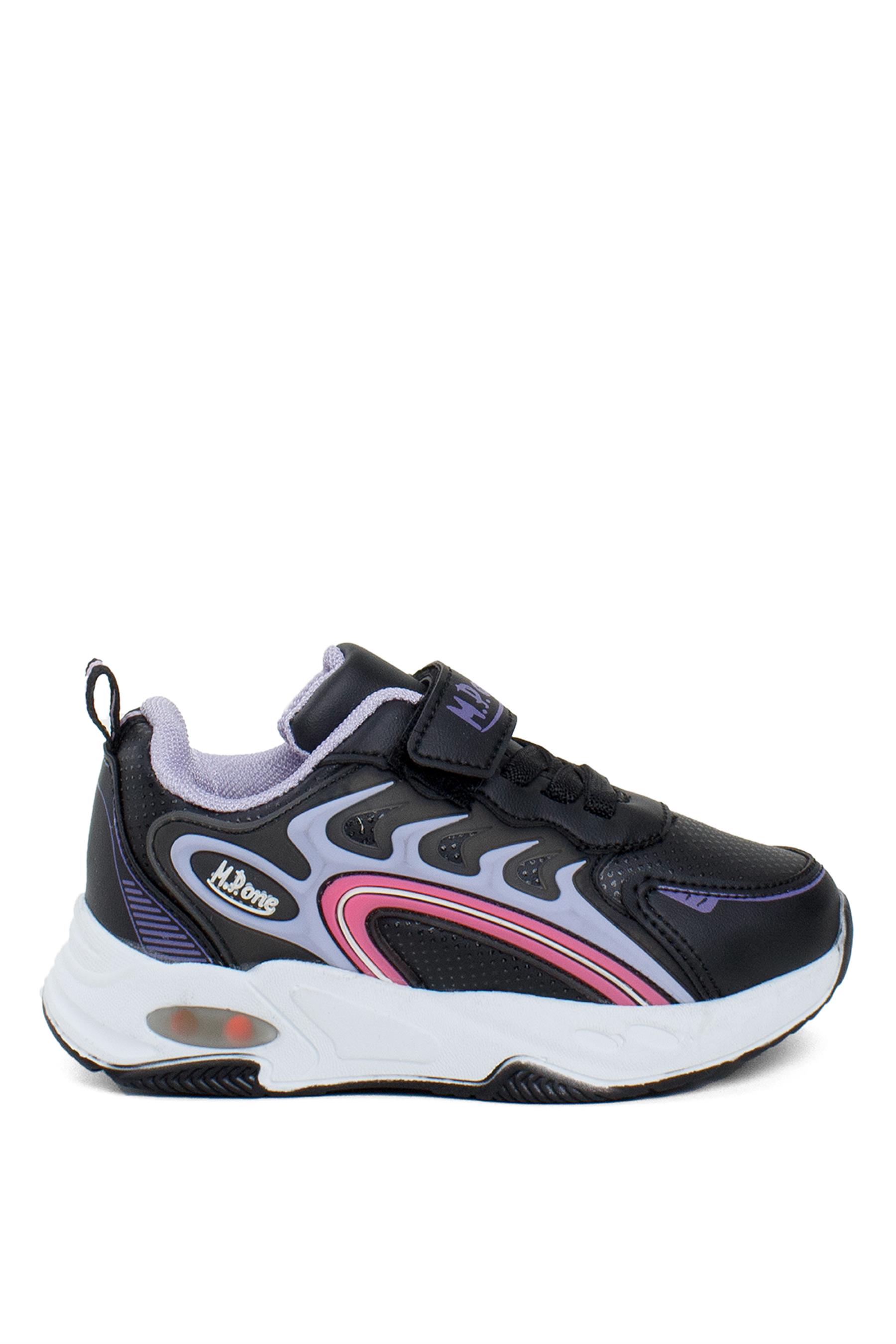 M.P 242-3357PT Patik Kız Çocuk Sports Casual Ayakkabı Siyah - Mor