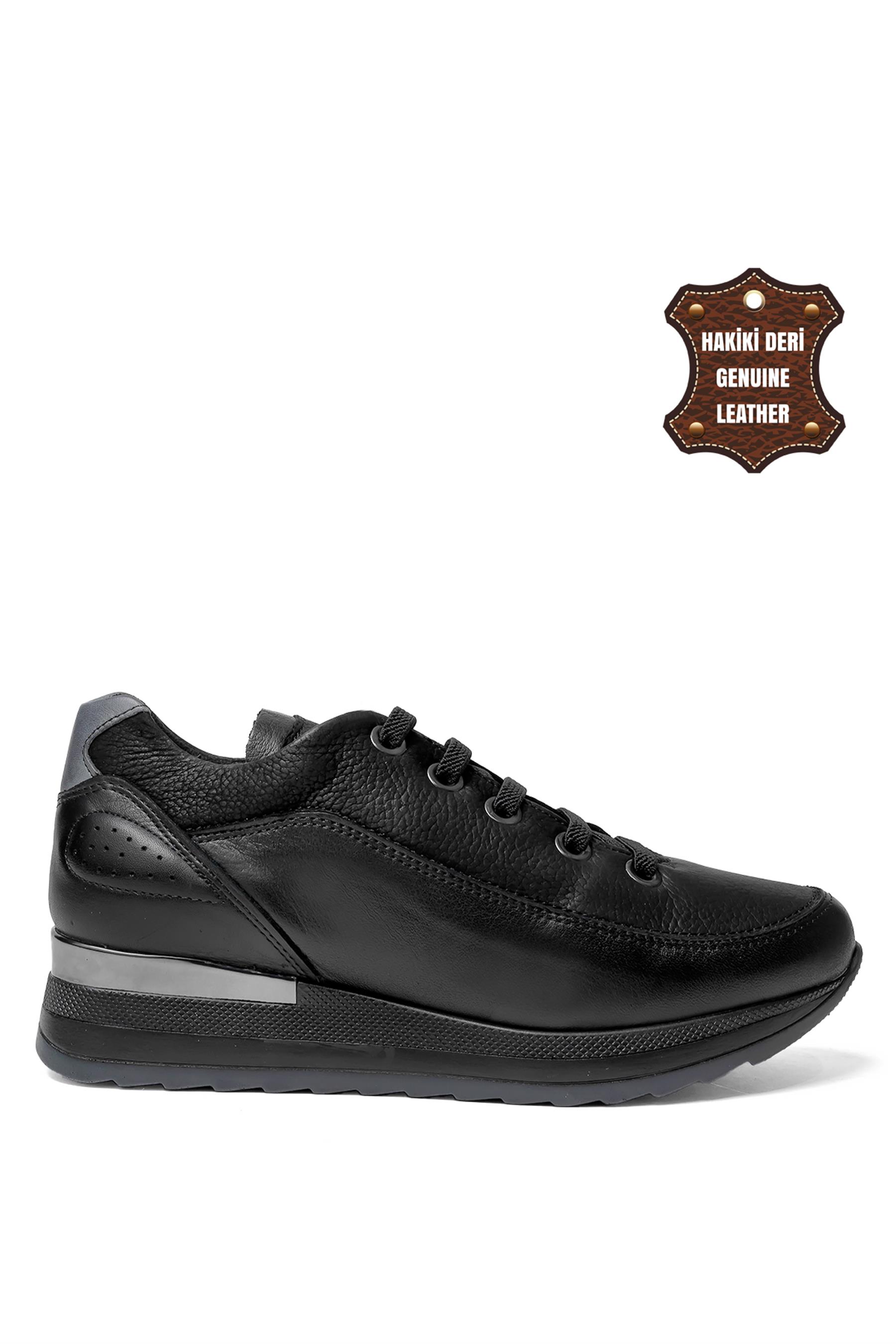 Mammamia 23KA-6160 Hakiki Deri Casual Ayakkabı Siyah
