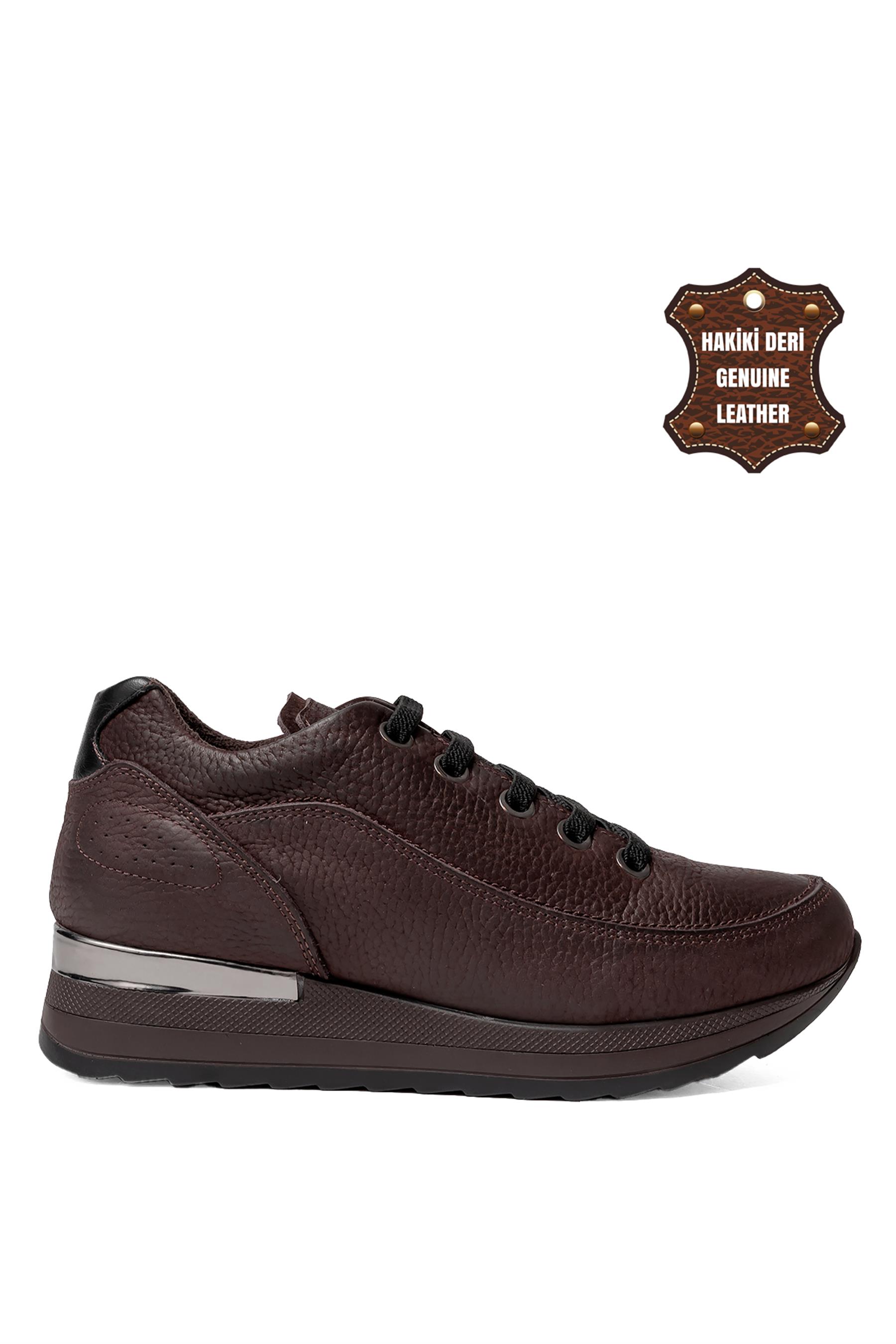 Mammamia 23KA-6160 Hakiki Deri Casual Ayakkabı Kahverengi