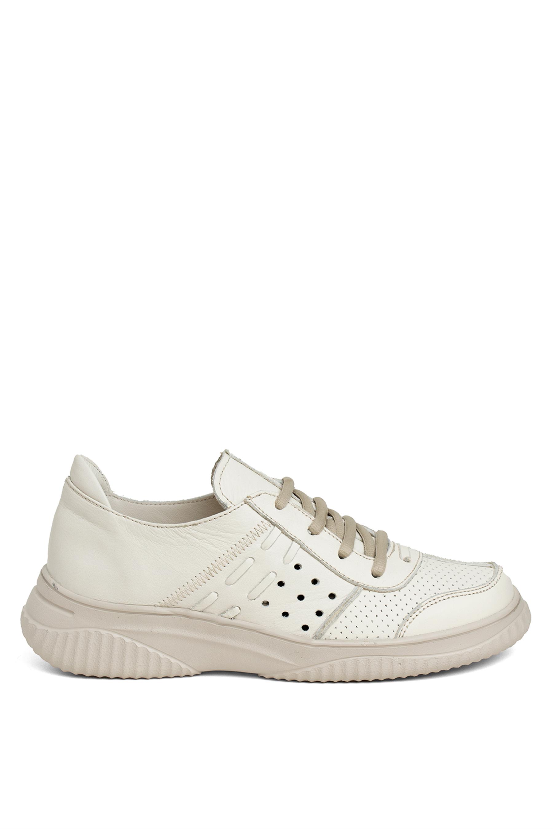 Mammamia D24YA-3580 Kadın Deri Casual Ayakkabı Kemik