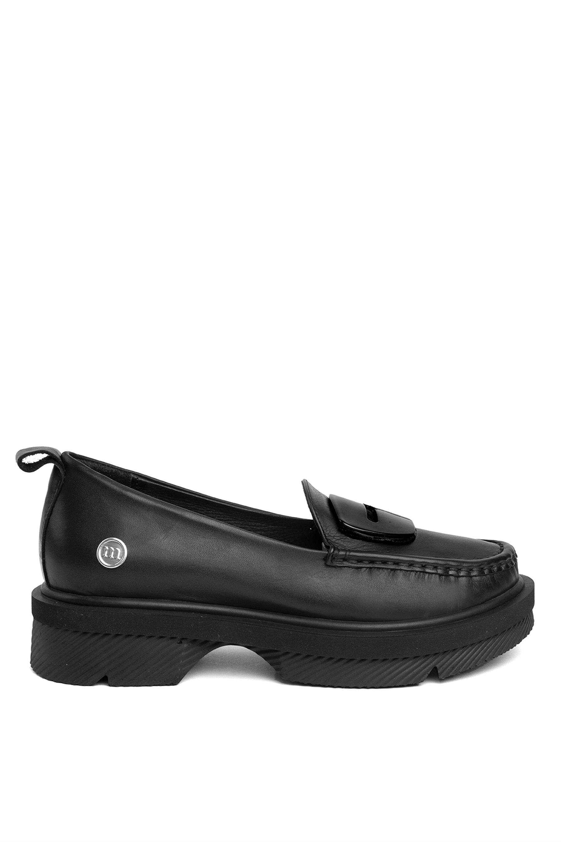 Mammamia D24YA-850 Kadın Deri Casual Ayakkabı Siyah