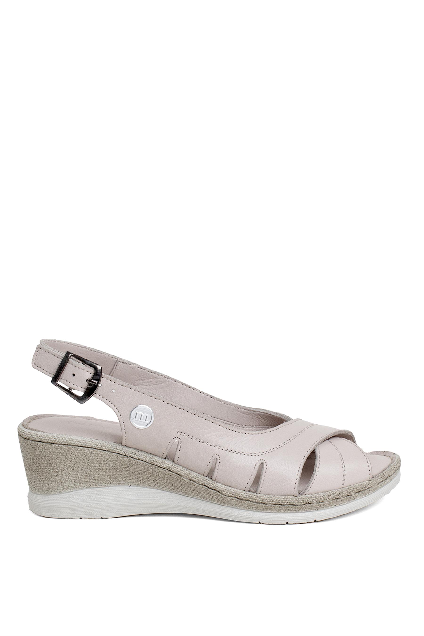 Mammamia D24YS-1390 Kadın Dolgu Topuk Sandalet Gri