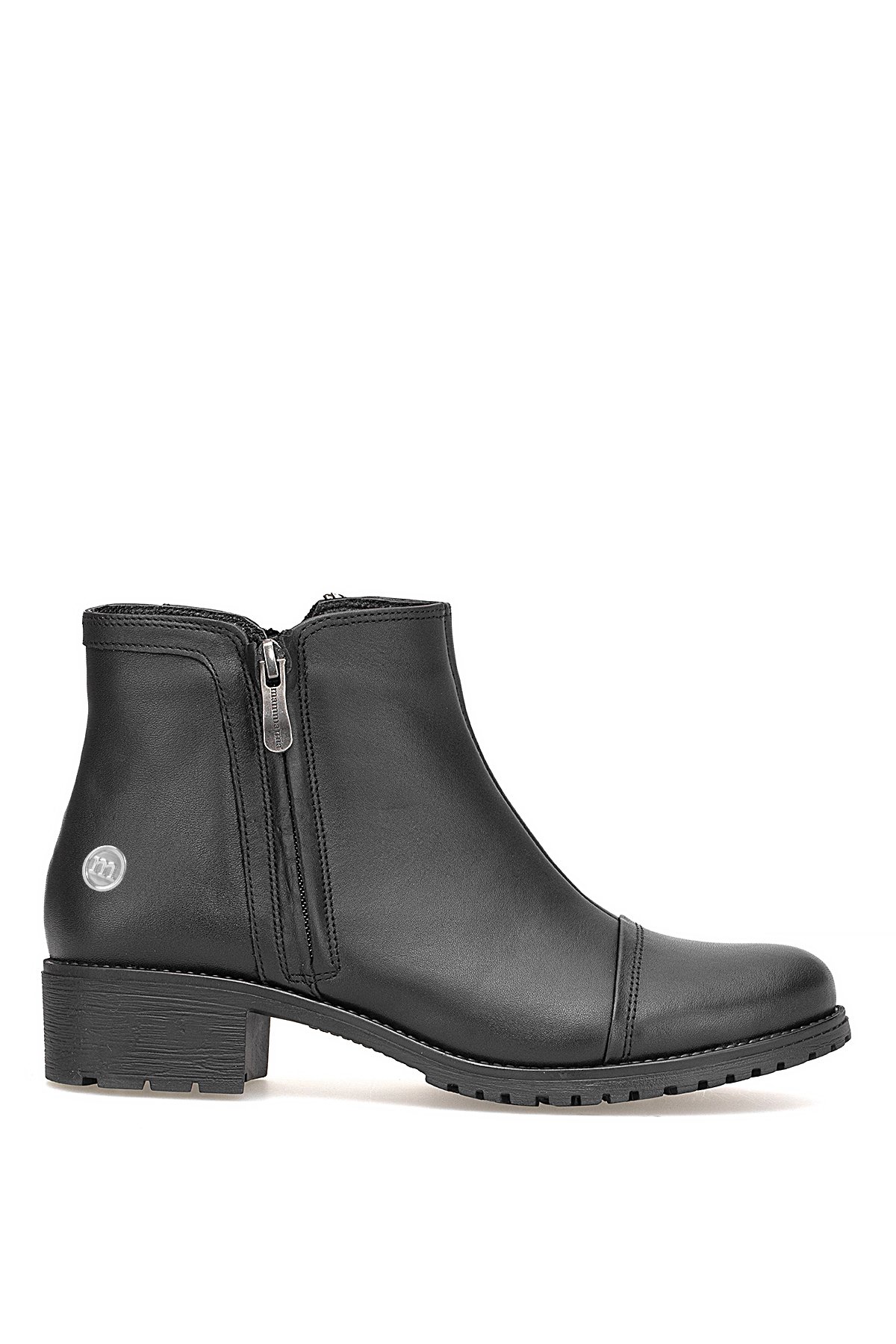 Mammamia D25KB-1615 Kadın Hakiki Deri Topuklu Bot Siyah