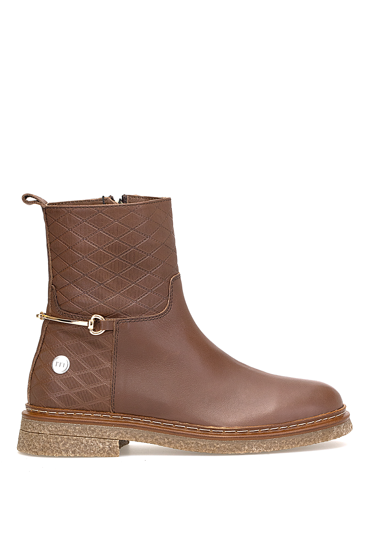 Mammamia D25KB-8585 Kadın Hakiki Deri Klasik Bot Kahverengi