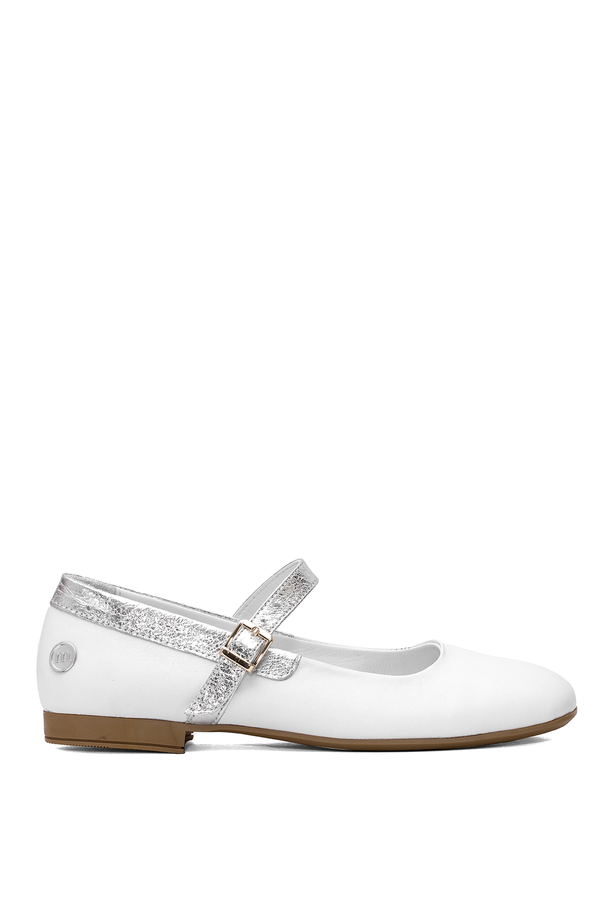 Mammamia D25YA-7145 Kadın Hakiki Deri Babet Beyaz