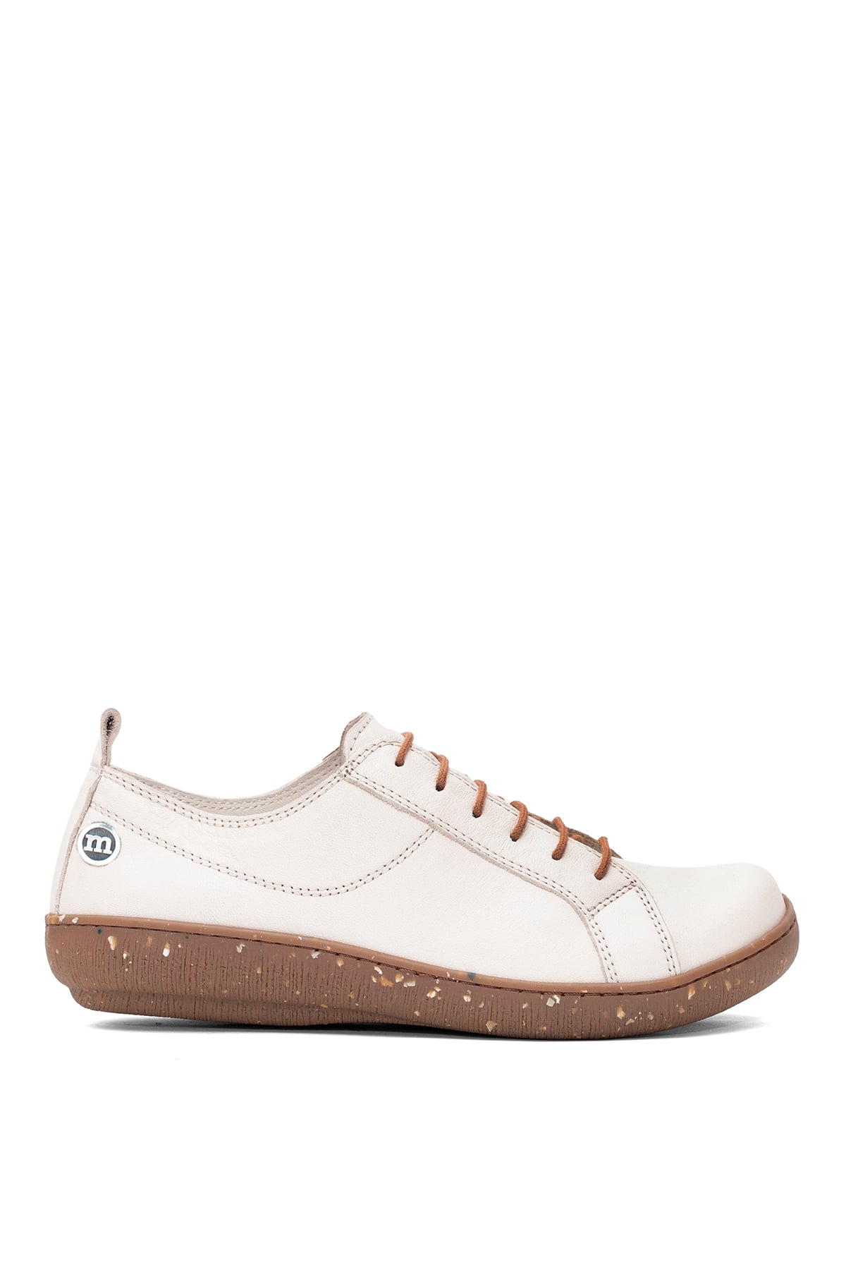Mammamia D25YA-870 Kadın Hakiki Deri Casual Ayakkabı Krem