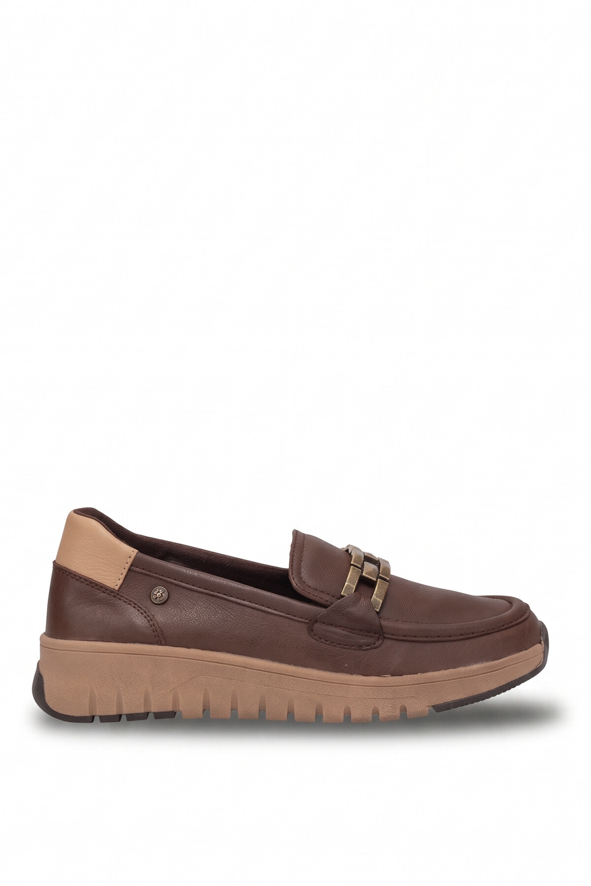 Mammamia D26KA-3610 Kadın Hakiki Deri Casual Ayakkabı Kahverengi