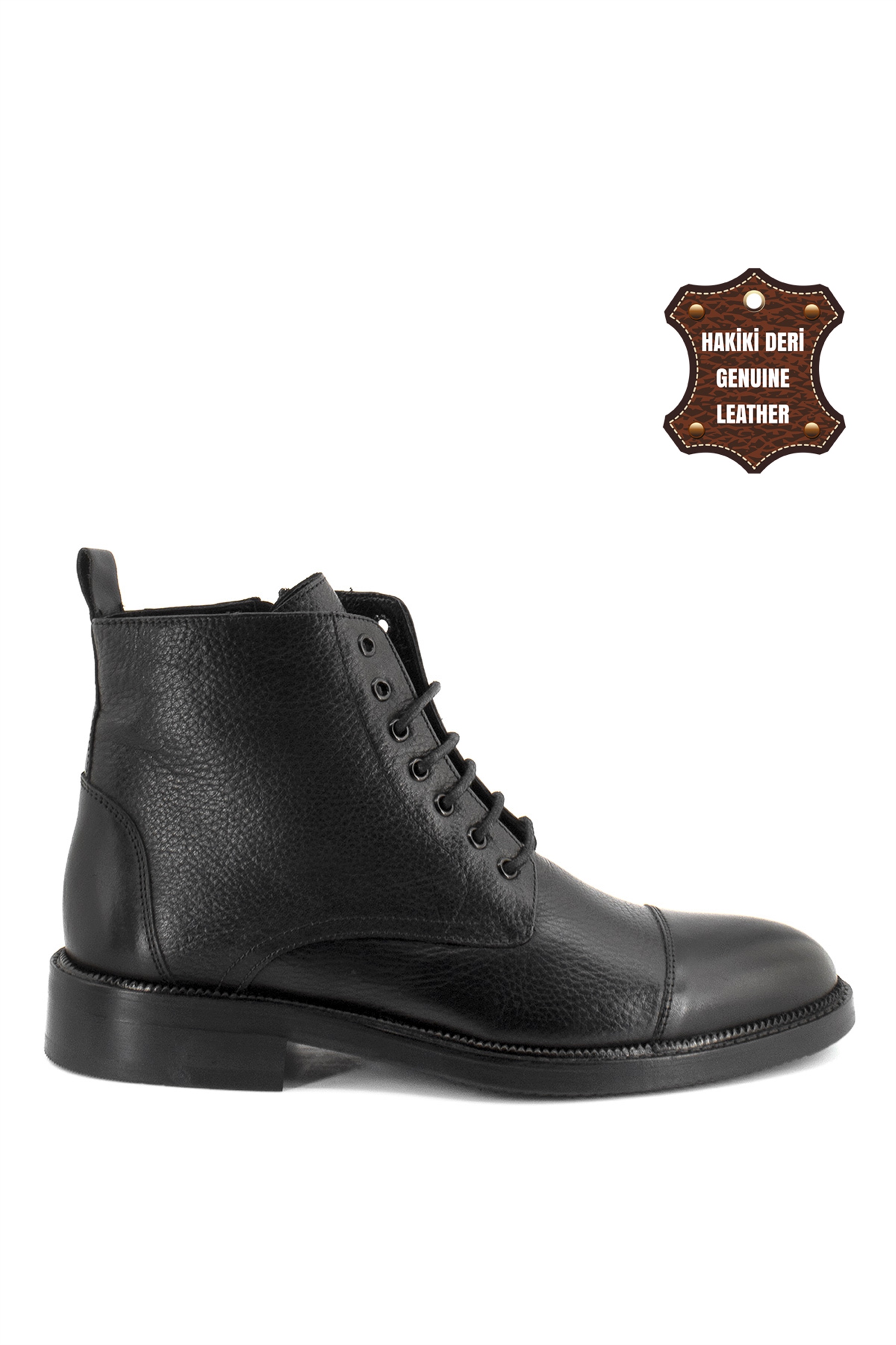Marcomen 152-14554C  Erkek Hakiki Deri Bot Siyah