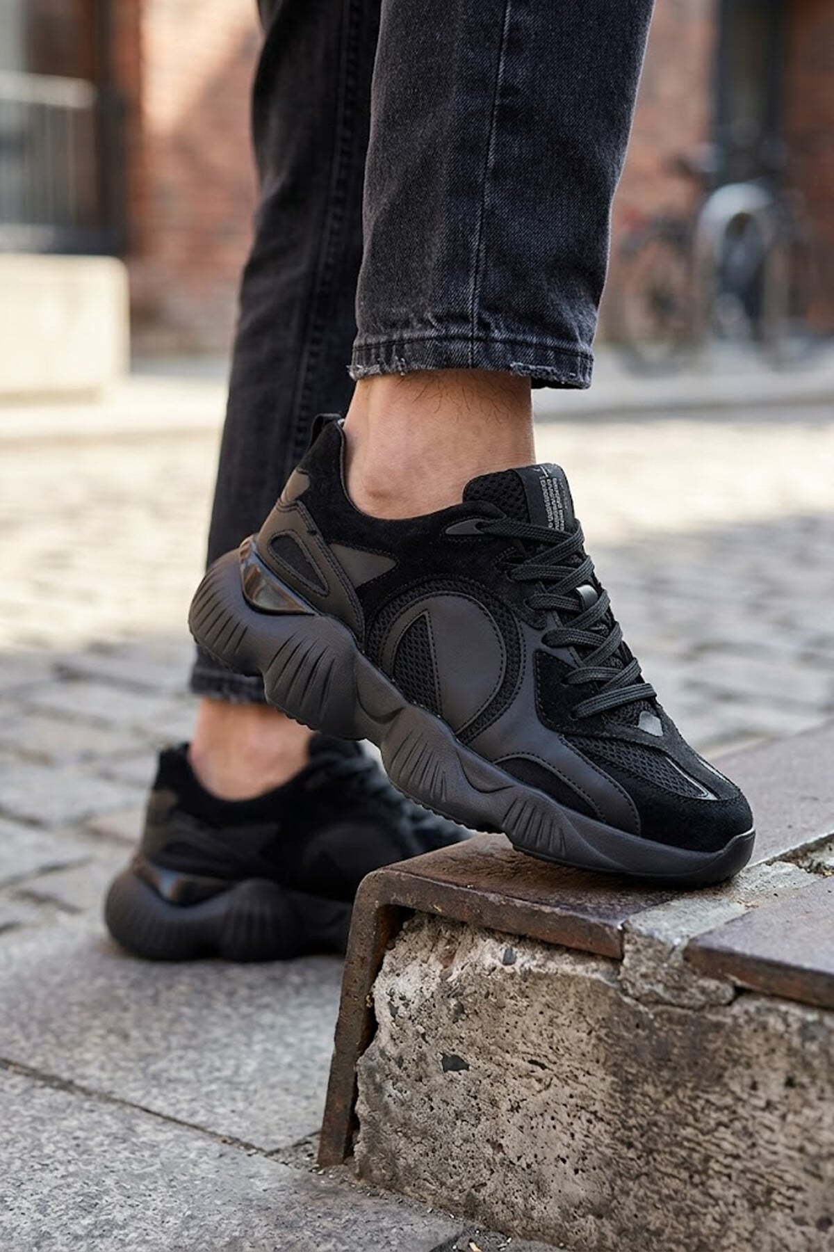 Marcomen 152-23291 Erkek Hakiki Deri Klasik Sneaker Siyah