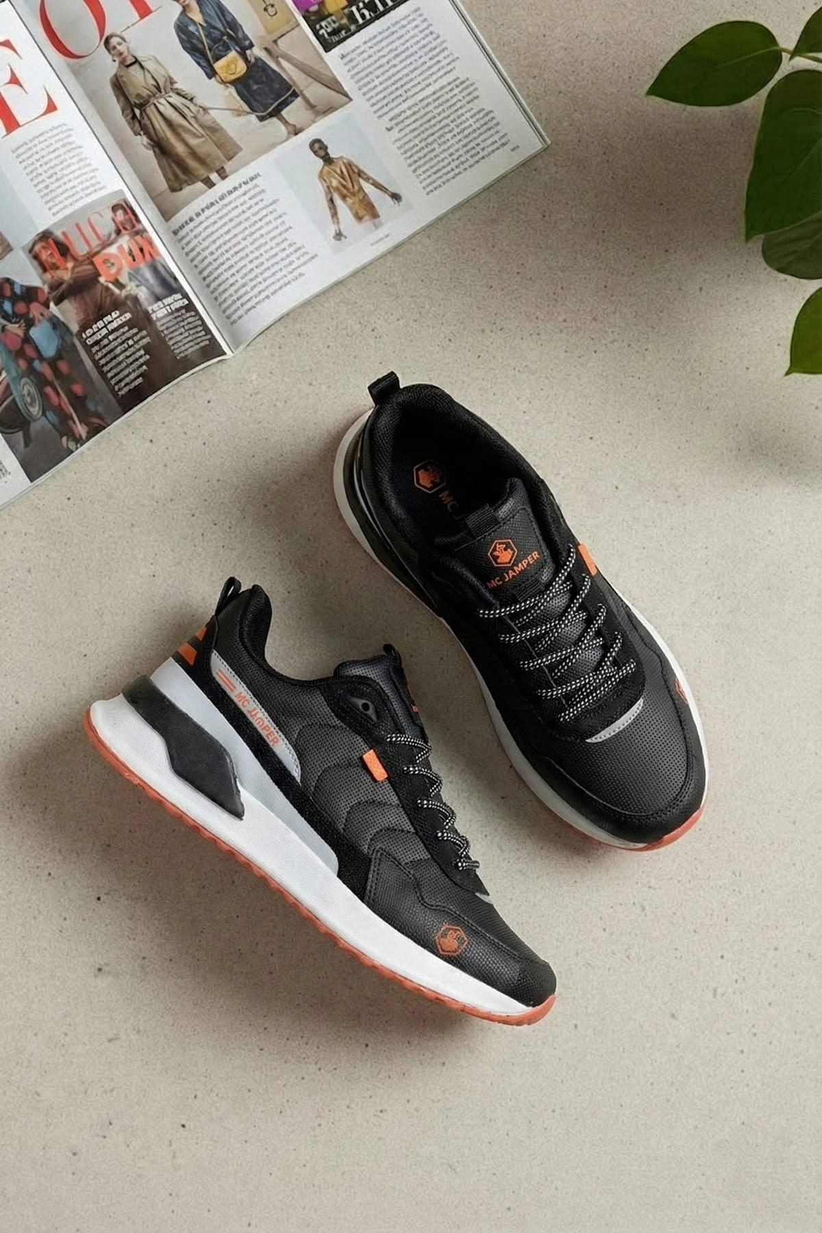 Mc Jamper 2019 Erkek Klasik Sneaker Siyah - Turuncu