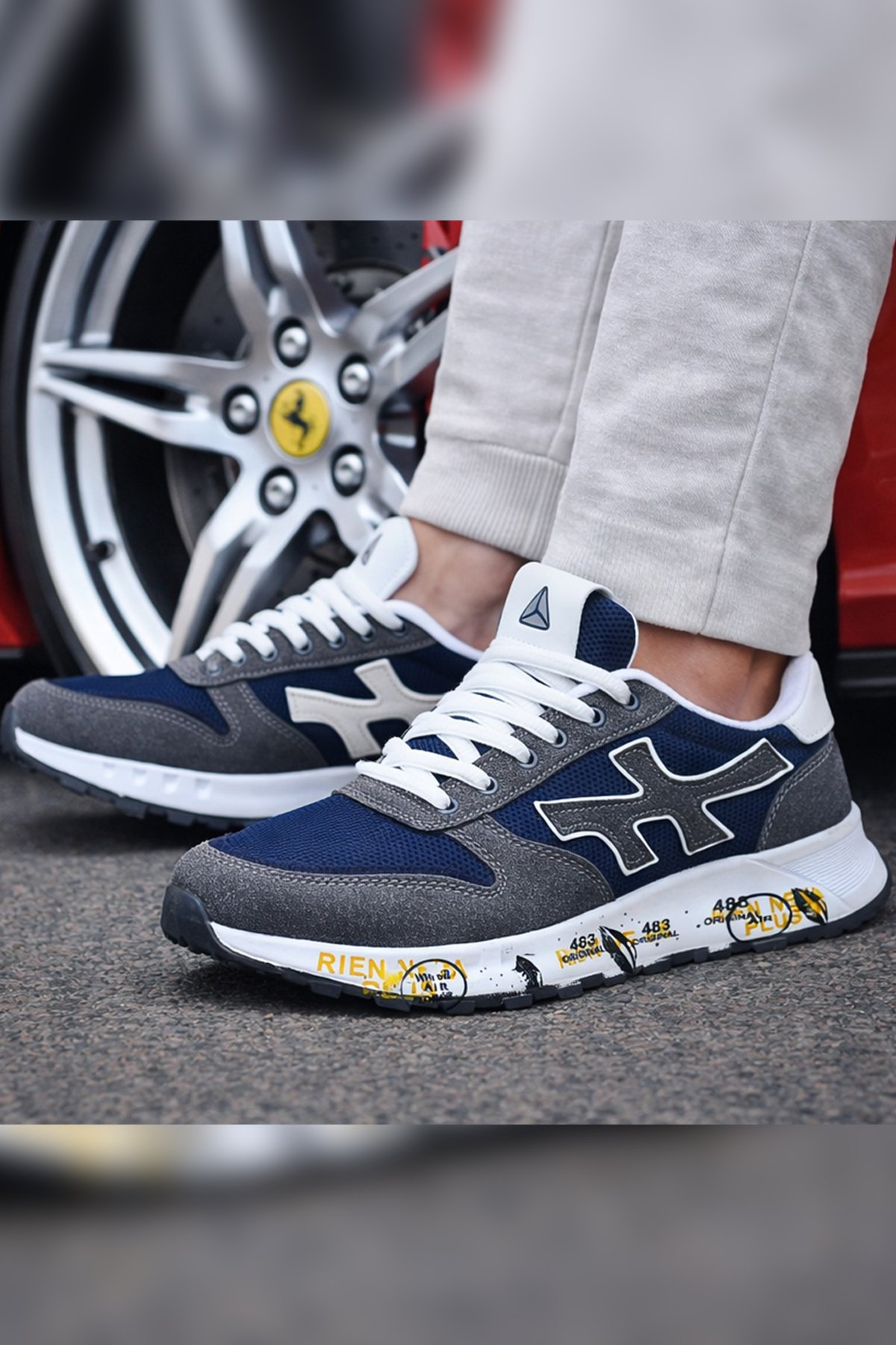 Mc Jamper 2444 Erkek Klasik Sneaker Lacivert - Gri