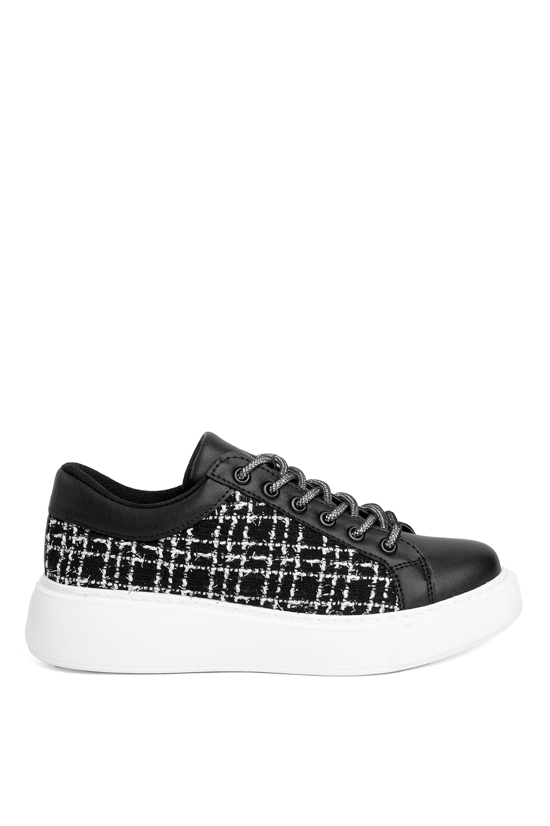 Miss Park Moda PM11 K300 Kadın Casual Ayakkabı Siyah - Beyaz