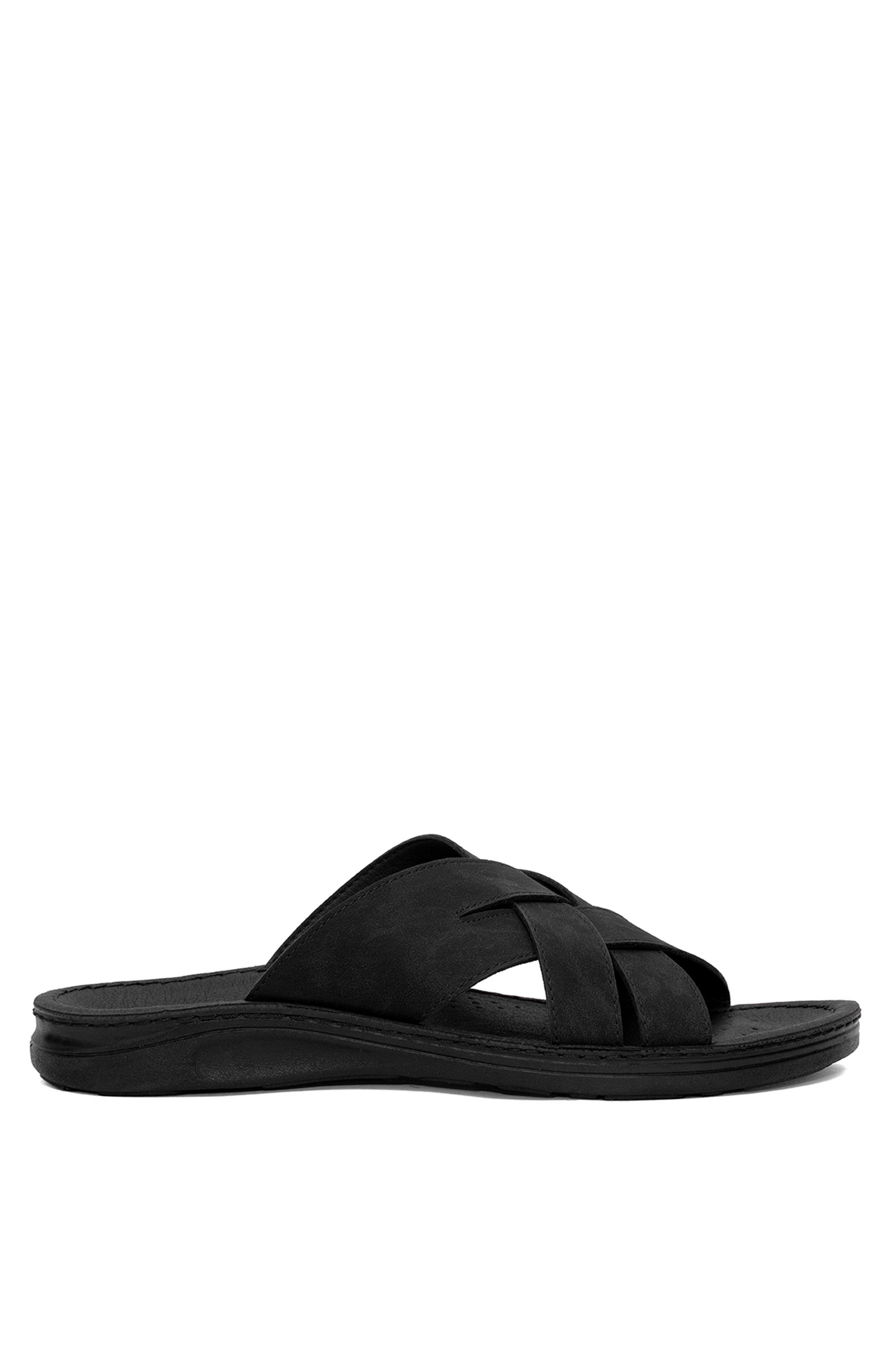 Muya 31318-3531 Tiger Erkek Ortopedik Düz Terlik Siyah