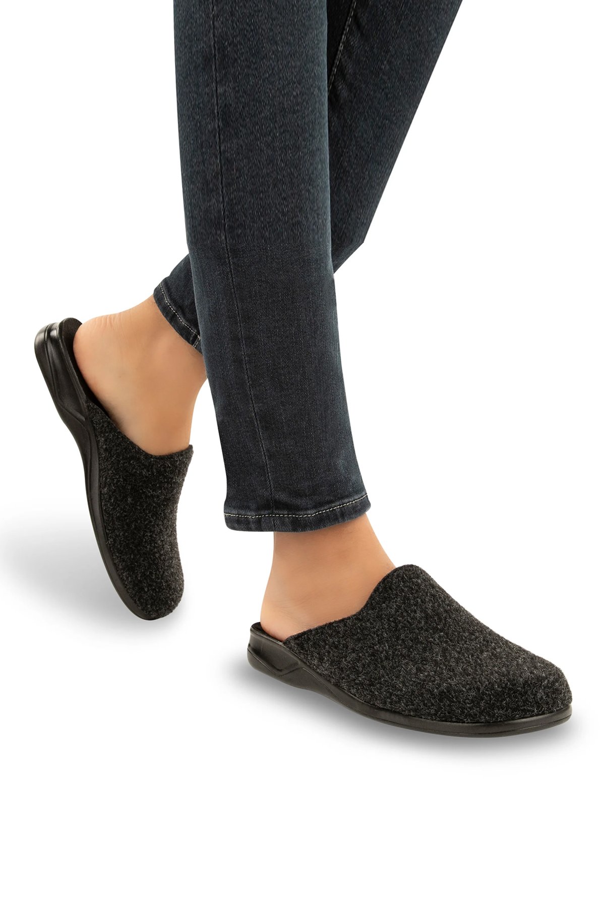 Muya 31804-3075 Arven Erkek Ortopedik Ev Terliği Füme