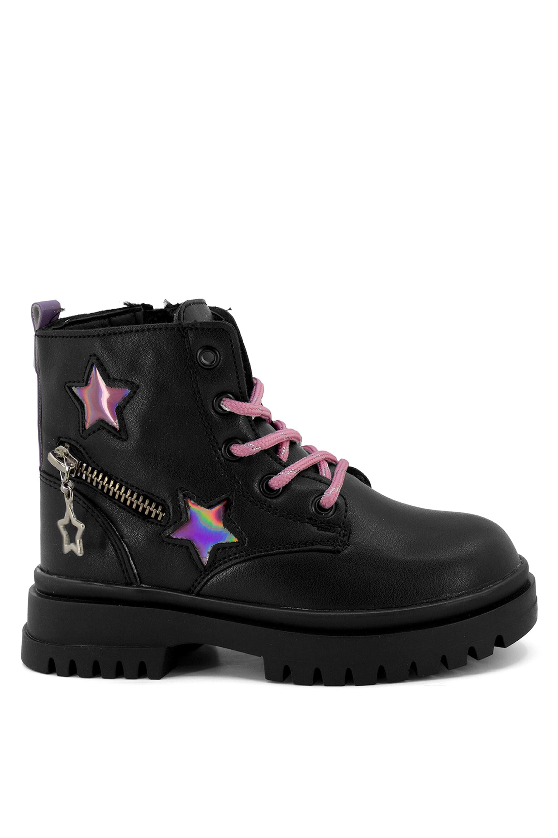 Pepino PK23-1525 Patik Kız Çocuk Sneaker Bot Siyah
