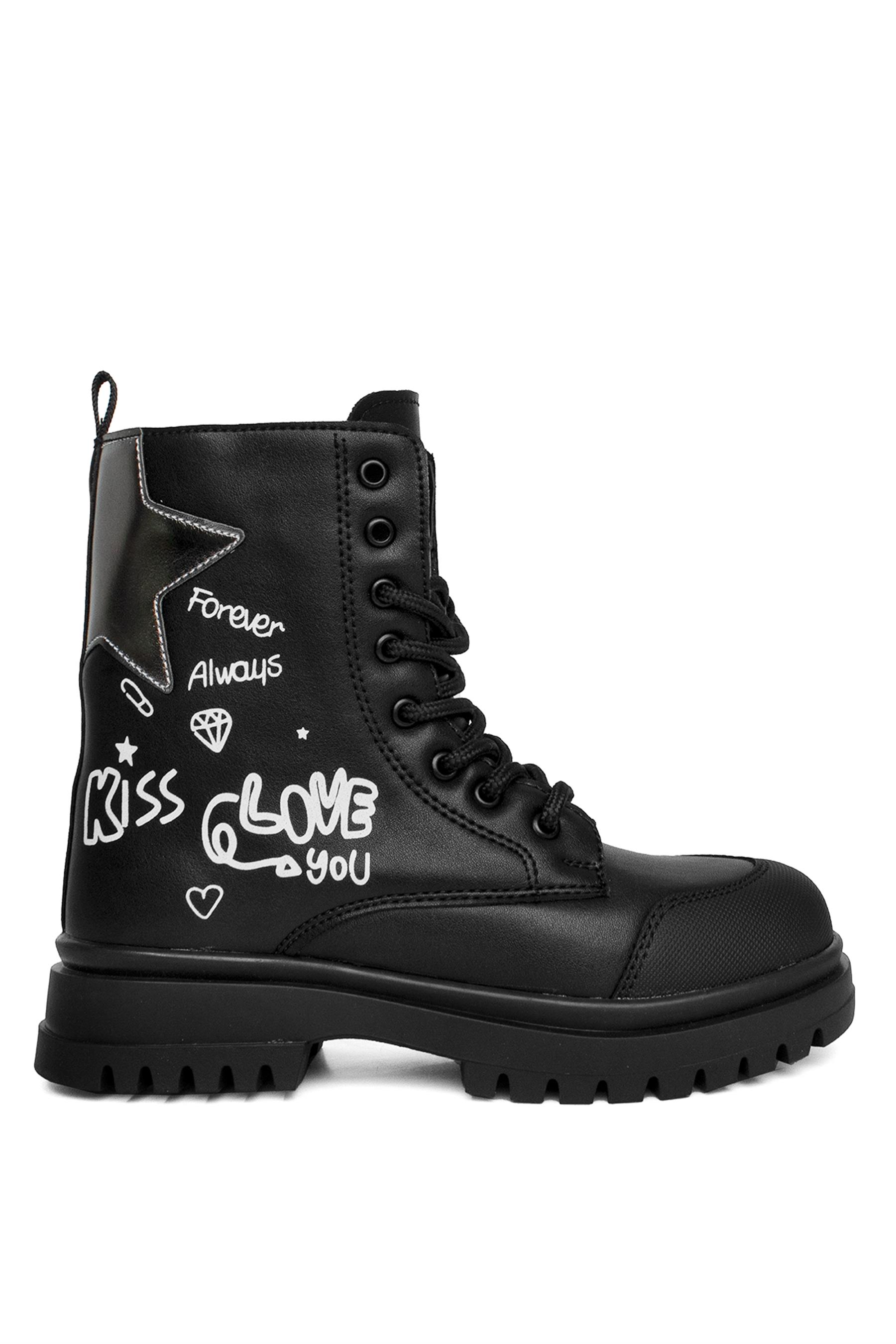 Pepino PK23-1566 Filet Kız Çocuk Sneaker Bot Siyah