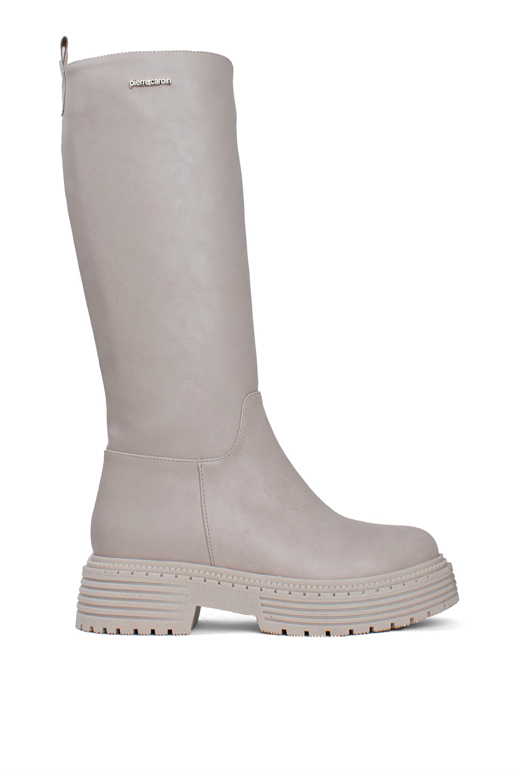 Pierre Cardin PC-52443 Kadın Düz Çizme Krem