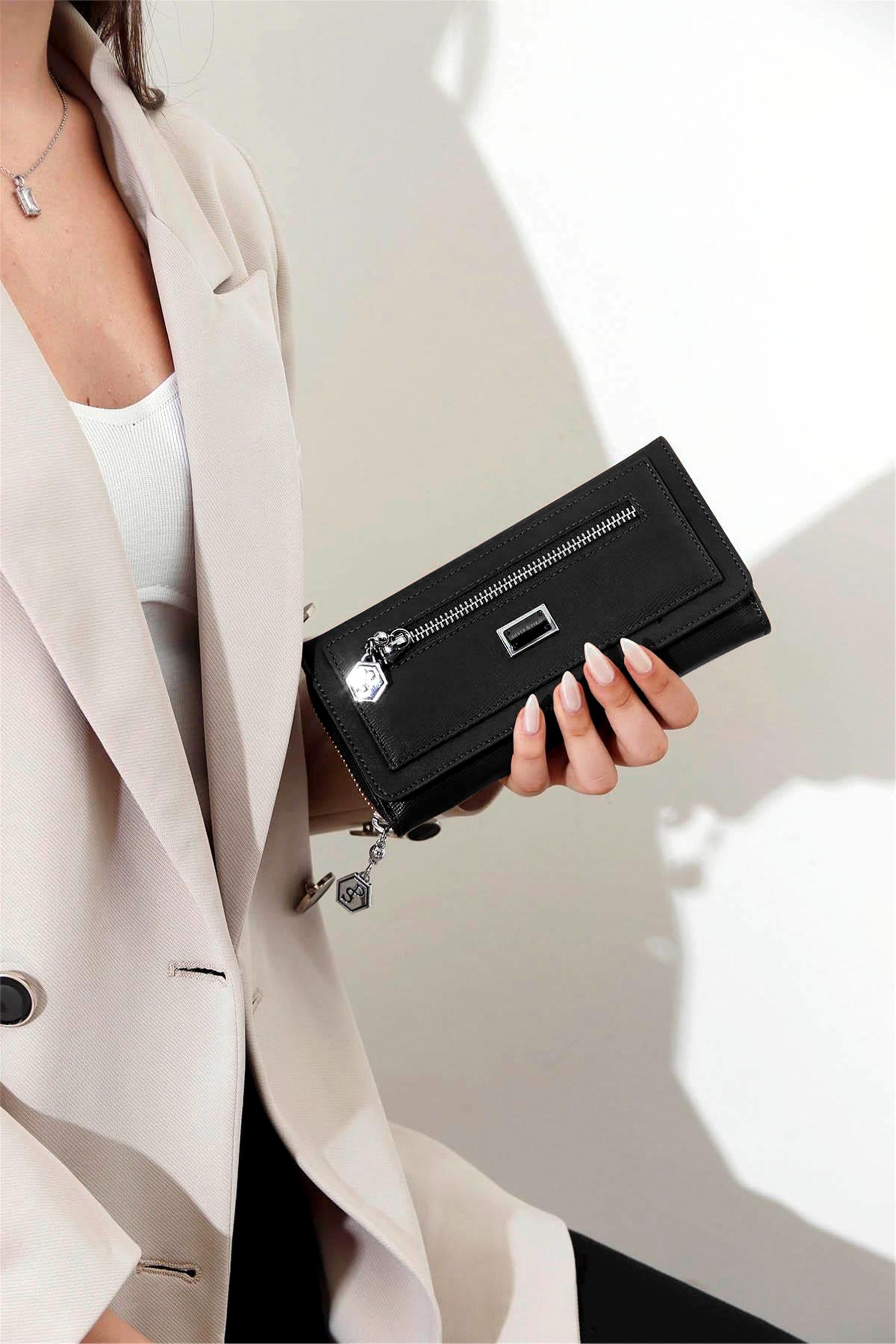 Silver Polo 846 Kadın Cüzdan Siyah