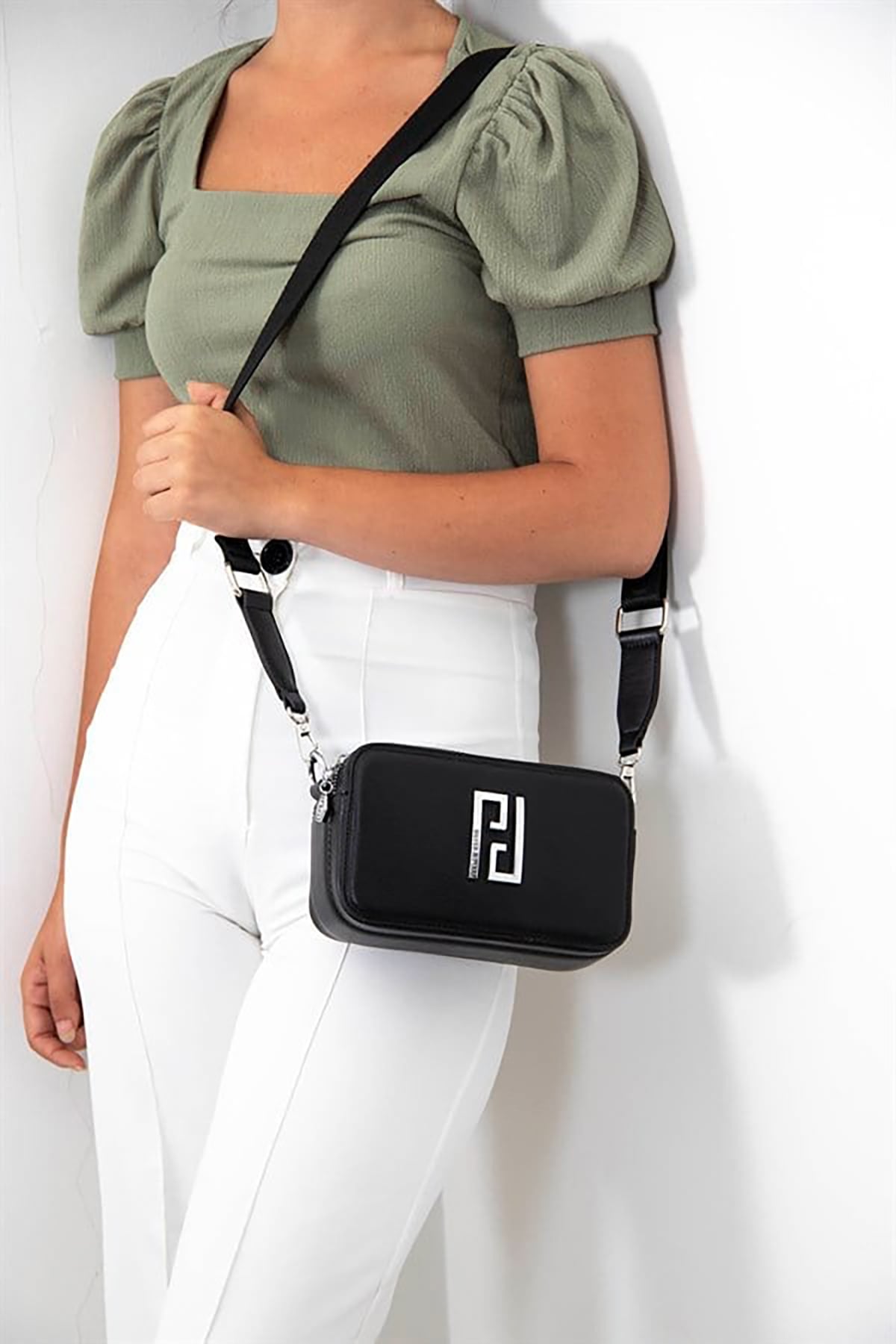 Silver Polo SP1078-M105 Kadın Çapraz Çanta Siyah