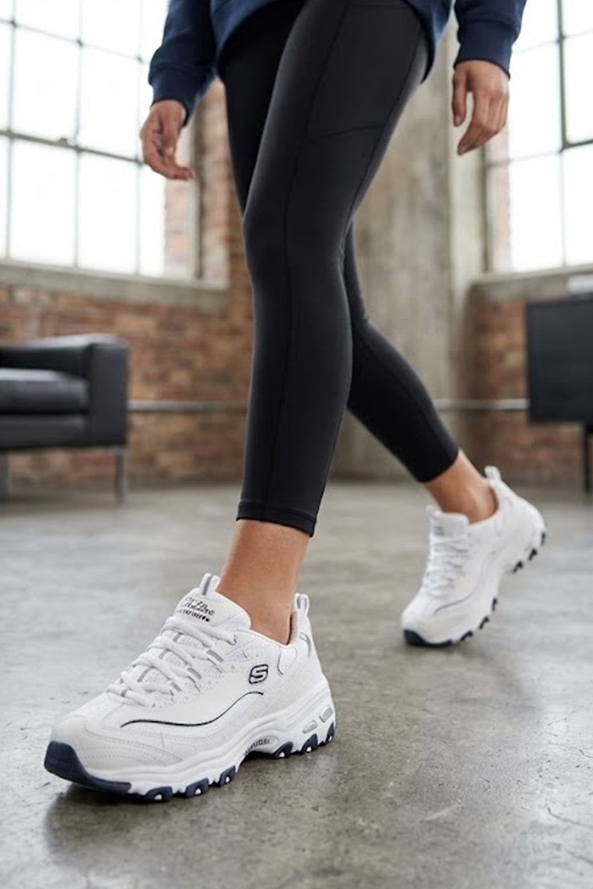 Skechers D-Lites SN9999863 Kadın Klasik Sneaker Beyaz