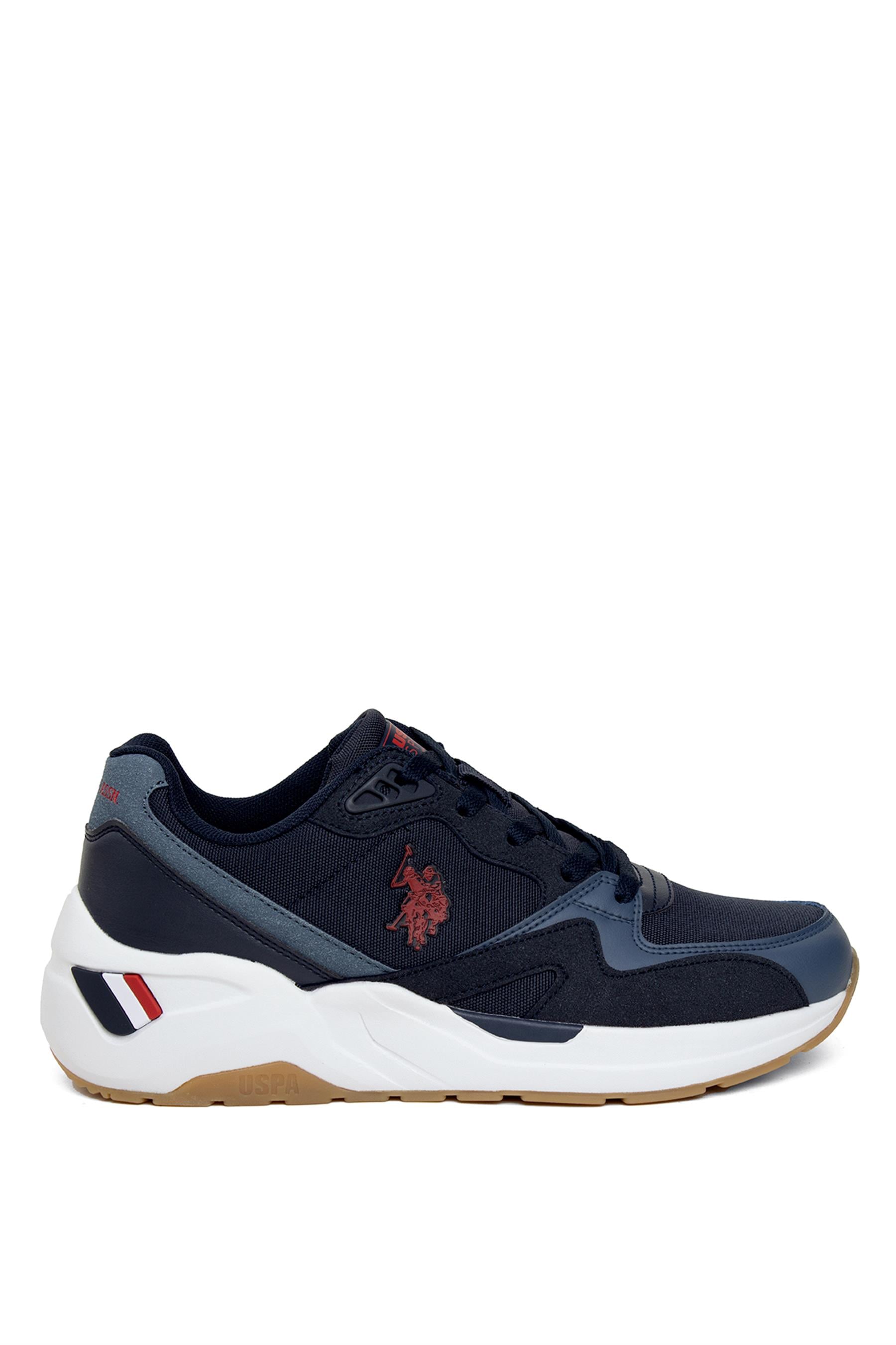 U.S. Polo 101501846 Husky Erkek Klasik Sneaker Lacivert - Kırmızı