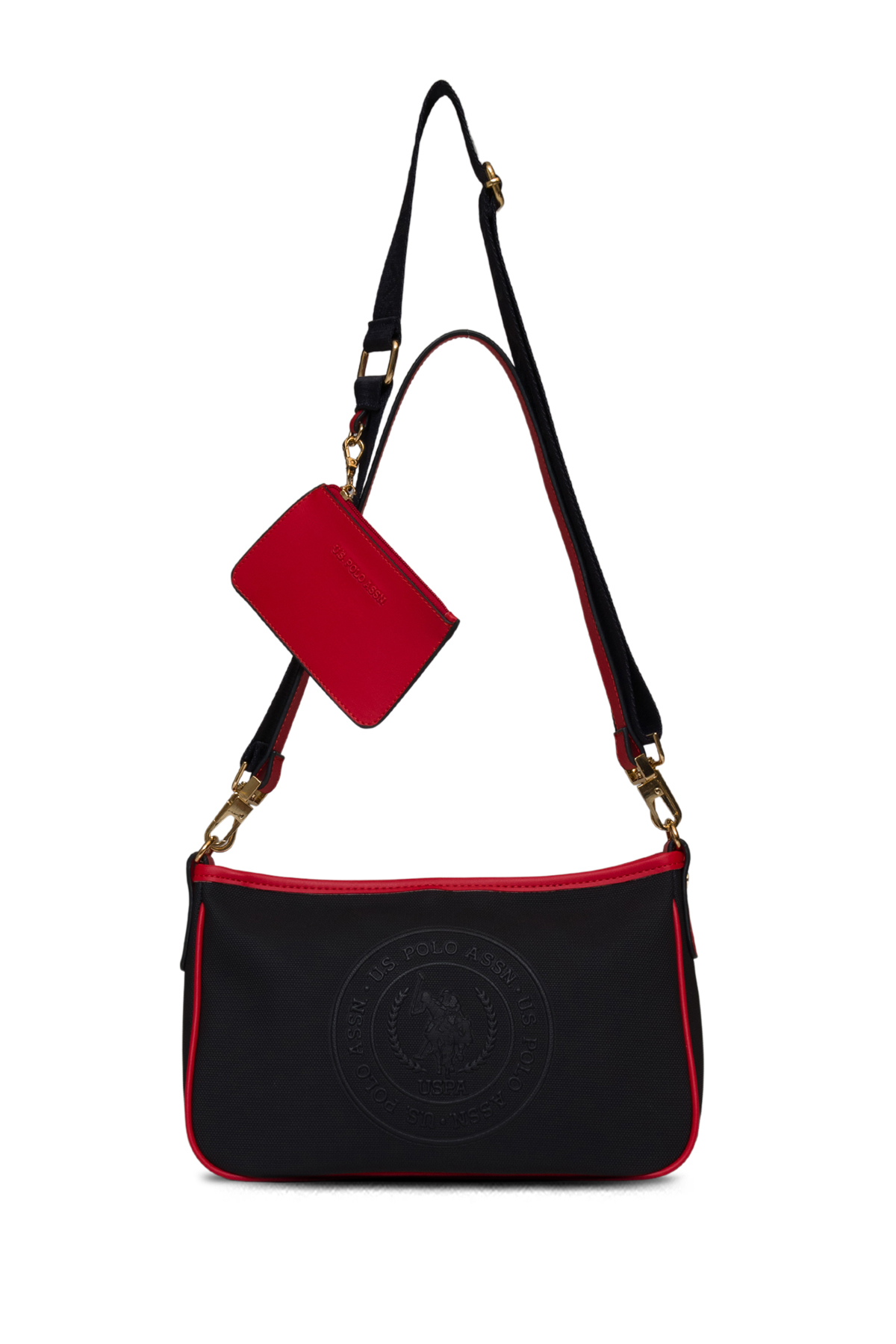 U.S. Polo Assn. US25272 Kadın Omuz Çantası Lacivert - Kırmızı