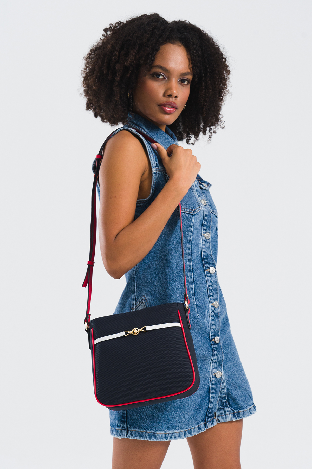 U.S. Polo Assn. US25236 Kadın Çapraz Çanta Lacivert - Kırmızı