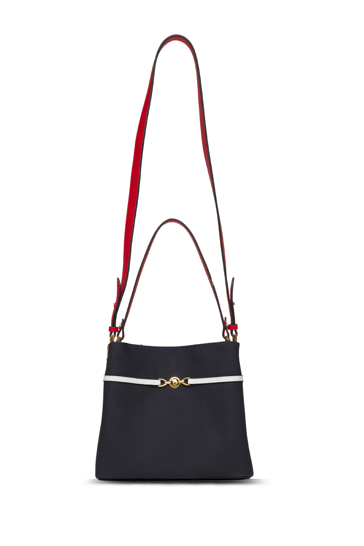 U.S. Polo Assn. US25238 Kadın Omuz Çantası Lacivert - Kırmızı