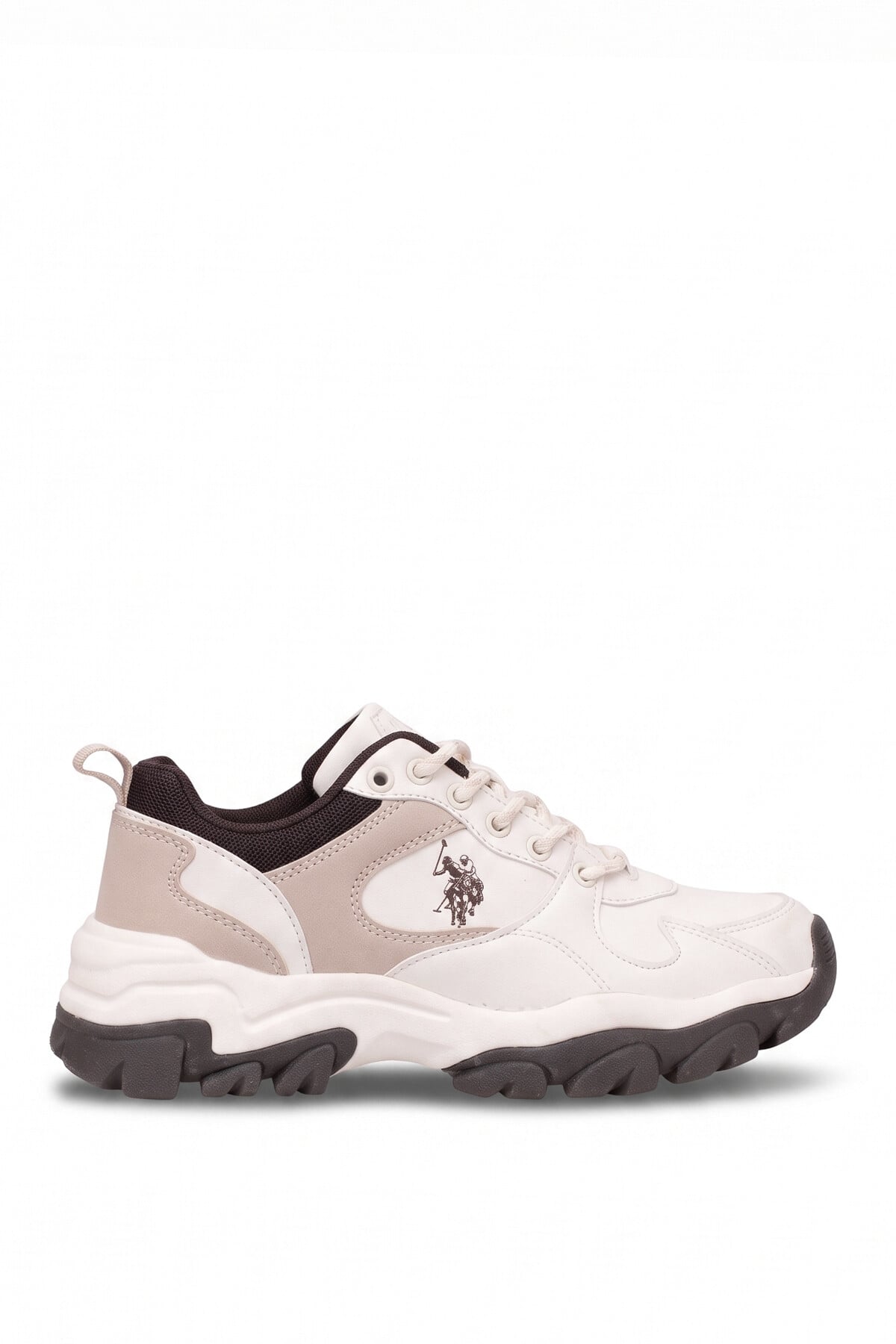 U.S. Polo Assn. 102695902 6F Tracky Kadın 6PR Klasik Sneaker Bej - Kahverengi