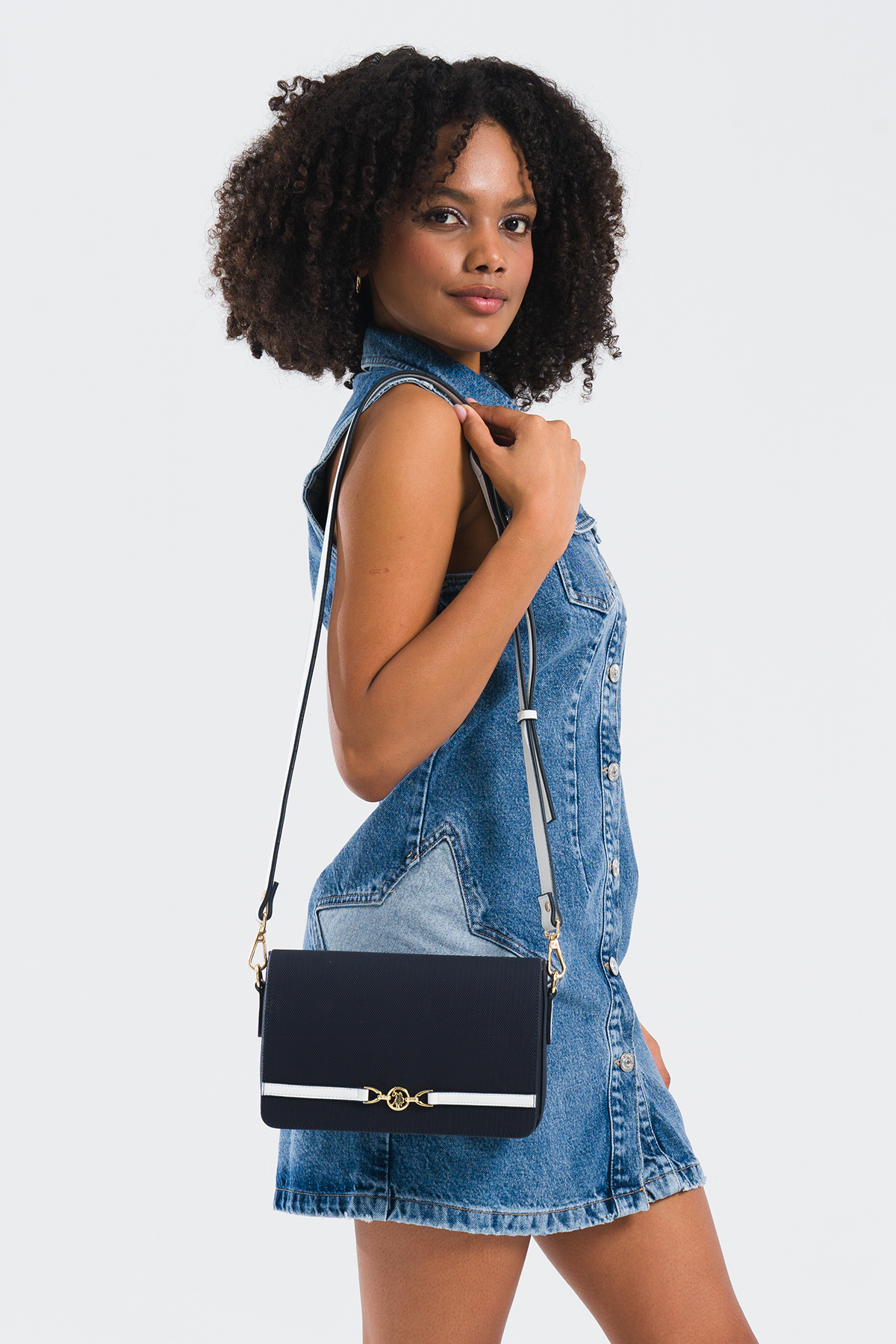 U.S. Polo Assn. US25235 Kadın Çapraz Çanta Lacivert - Kırmızı