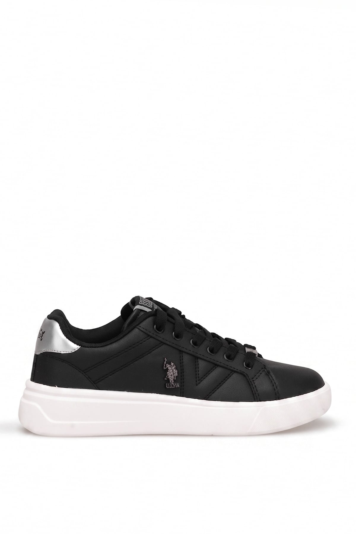 U.S. Polo Assn. A101946743 5F Exxy 5PR Kadın Klasik Sneaker Siyah - Beyaz