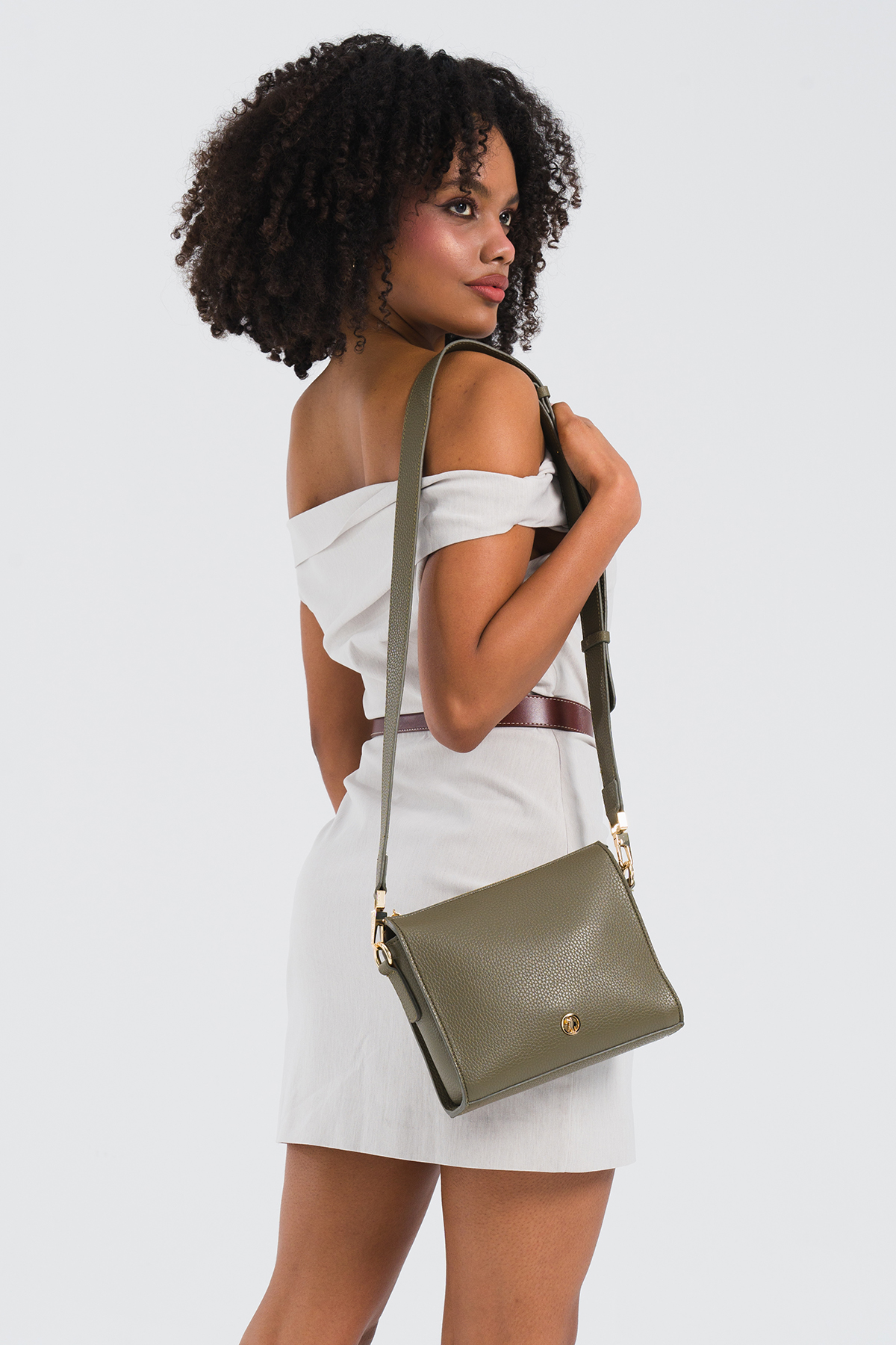 U.S. Polo Assn. US25204 Kadın Omuz Çantası Haki